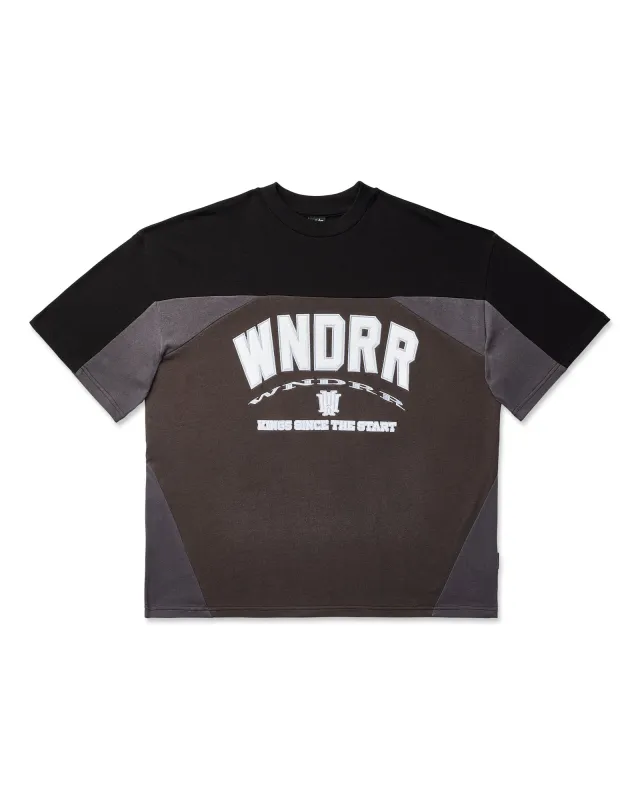 INSTITUTE PANEL CLUB TEE - BLACK/BLACK sold by WNDRR