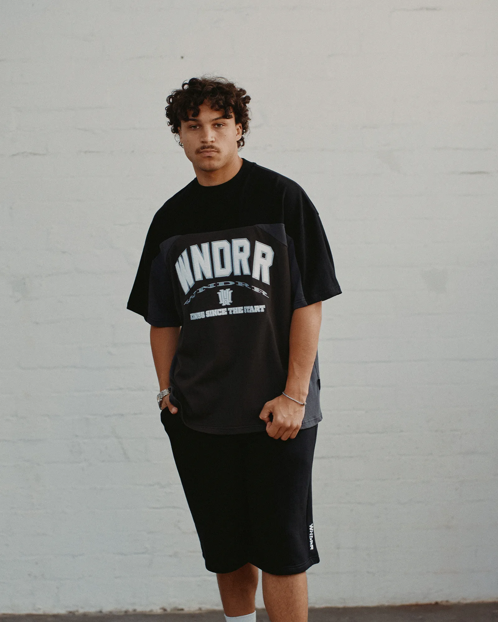 INSTITUTE PANEL CLUB TEE - BLACK/BLACK sold by WNDRR product image thumbnail 5