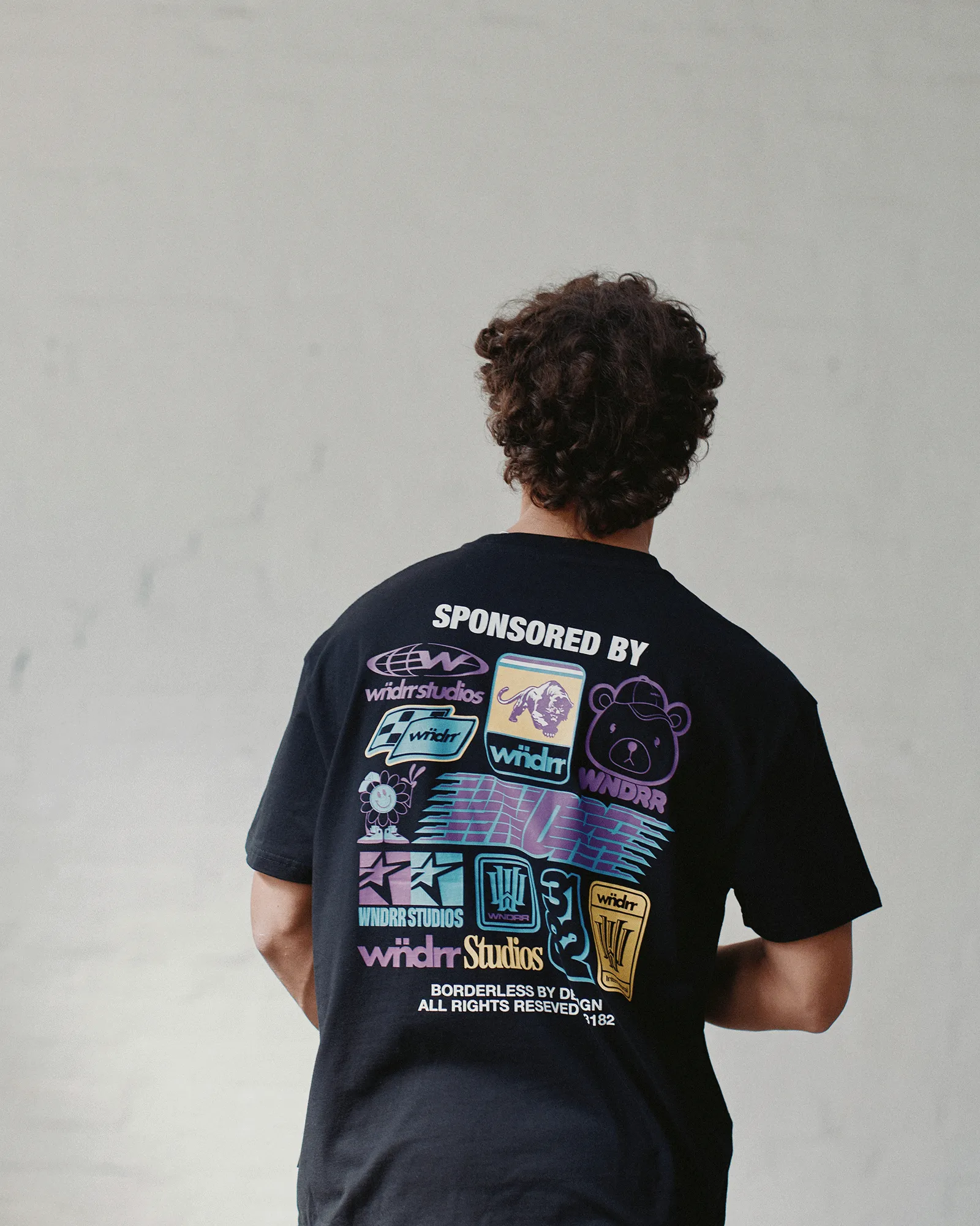 SPONSORED BOX FIT TEE - BLACK sold by WNDRR product image thumbnail 5