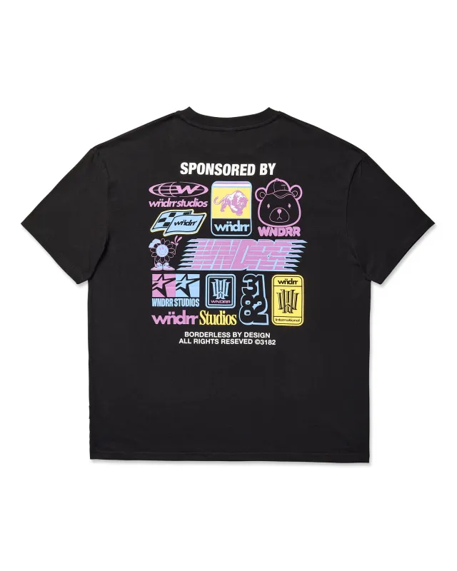 SPONSORED BOX FIT TEE - BLACK sold by WNDRR