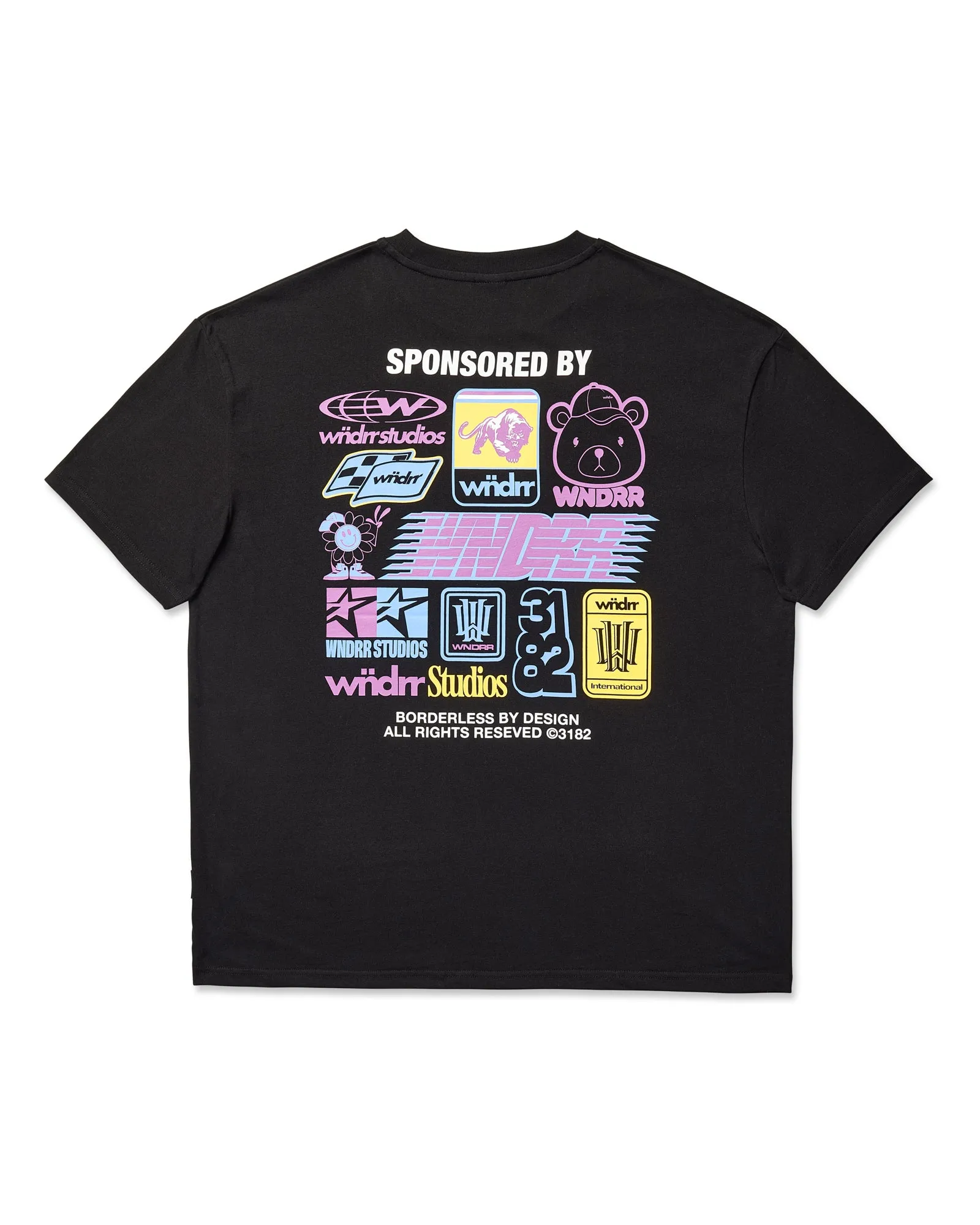 SPONSORED BOX FIT TEE - BLACK sold by WNDRR