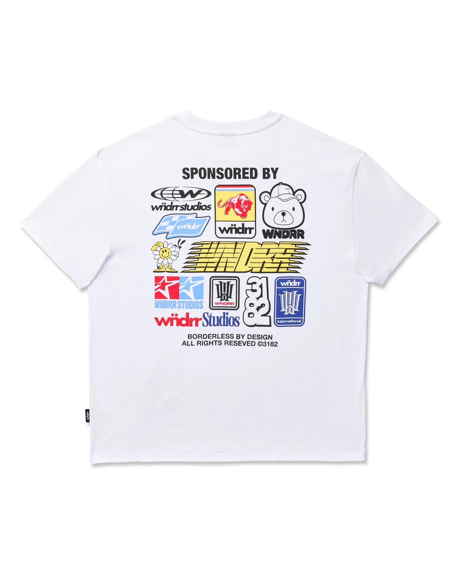 SPONSORED BOX FIT TEE - WHITE sold by WNDRR