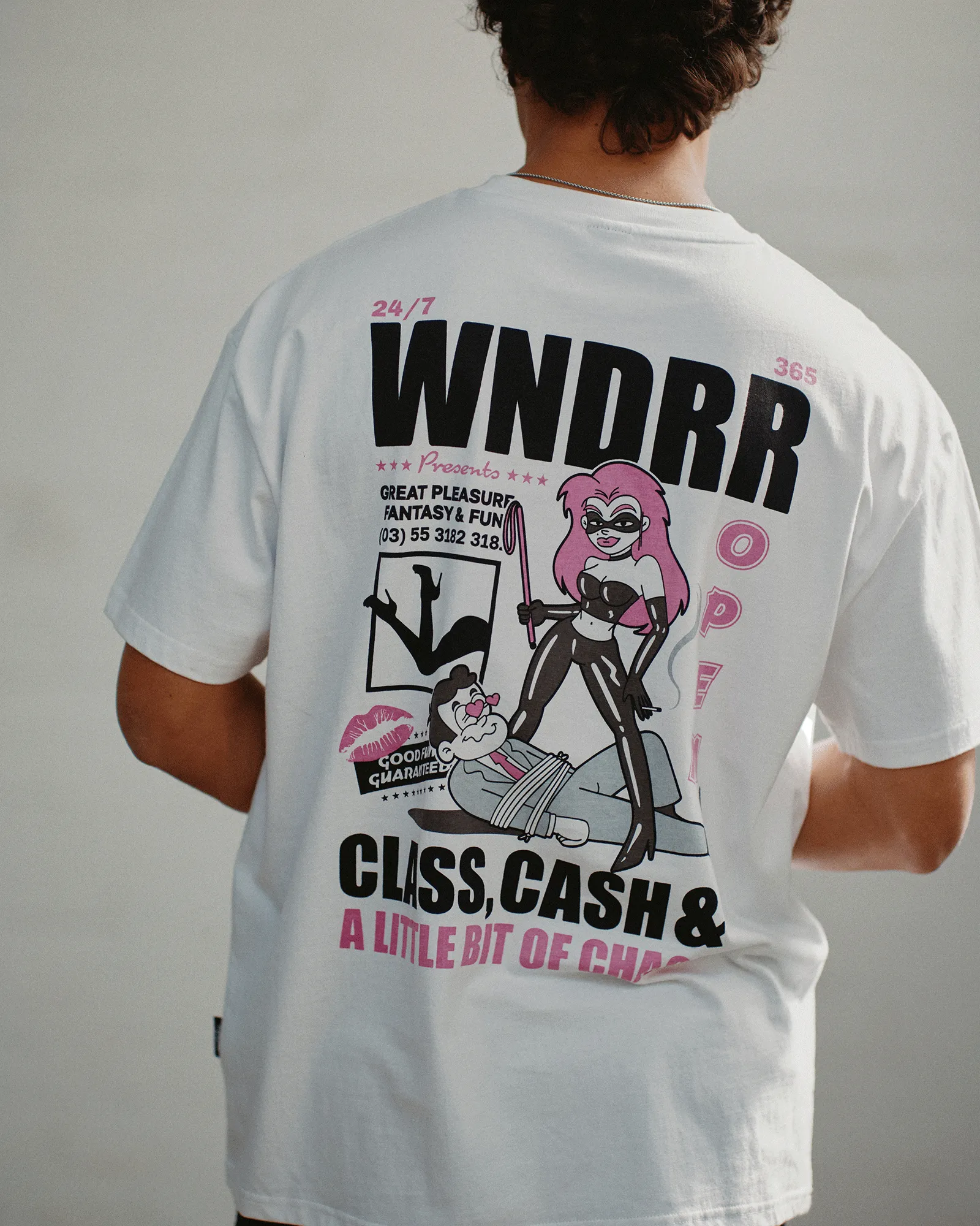 PLEASURE BOX FIT TEE - WHITE sold by WNDRR product image thumbnail 2