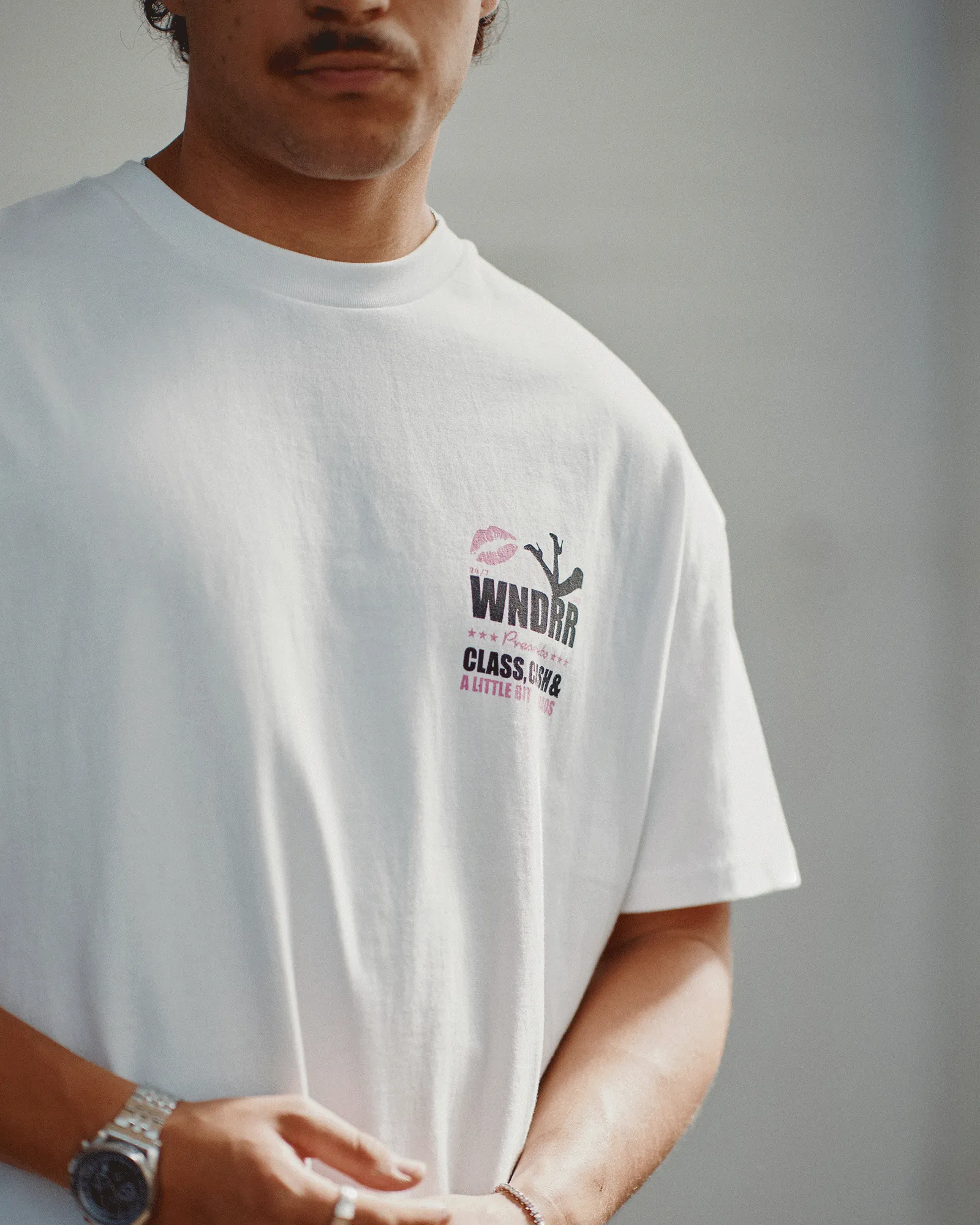PLEASURE BOX FIT TEE - WHITE sold by WNDRR product image thumbnail 5