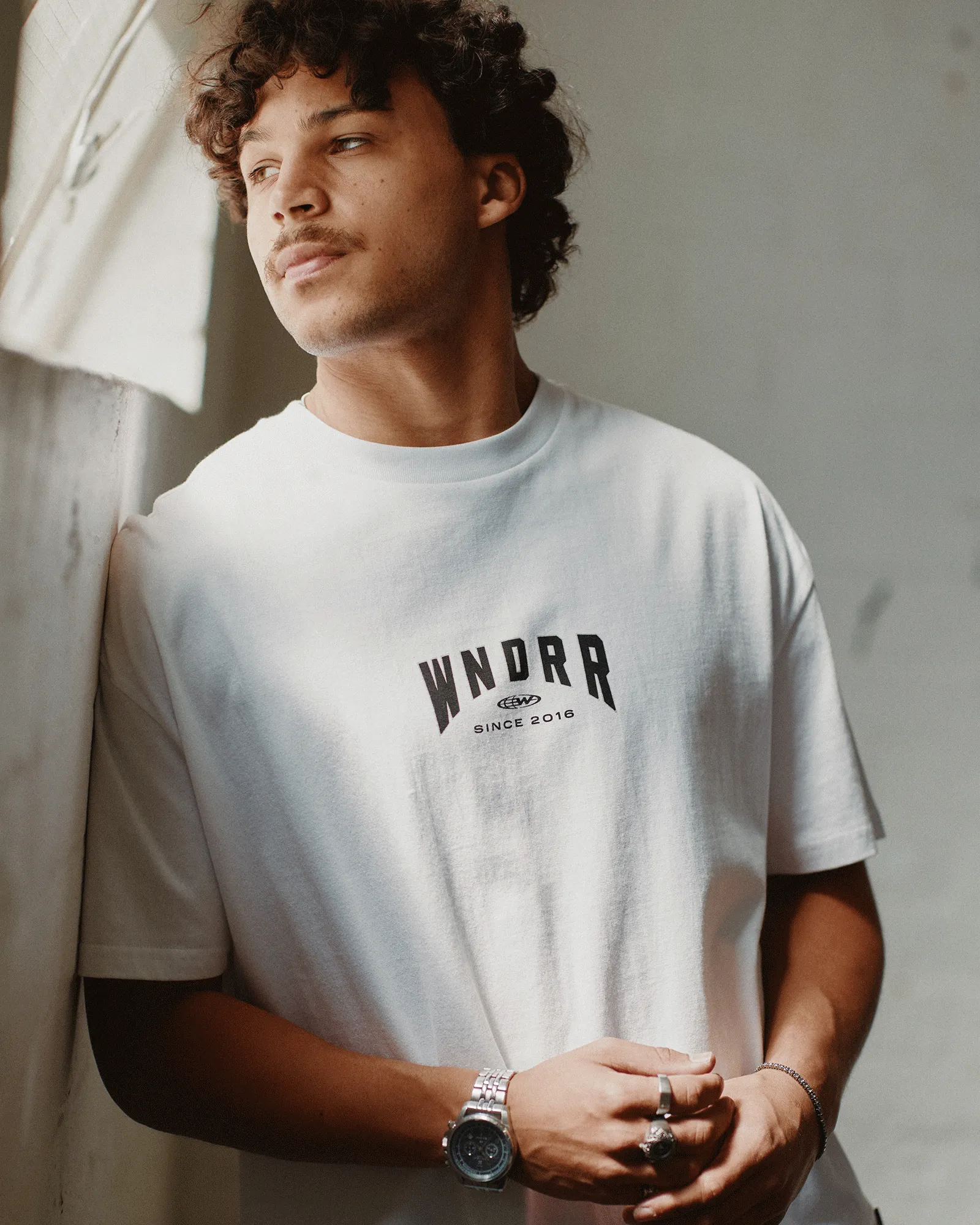 BRIDGE BOX FIT TEE - WHITE sold by WNDRR product image thumbnail 5