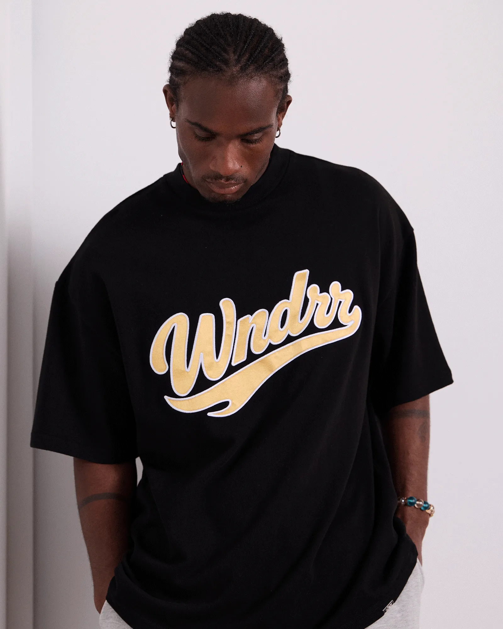 BRUSHBACK HEAVY WEIGHT TEE - BLACK sold by WNDRR product image thumbnail 2