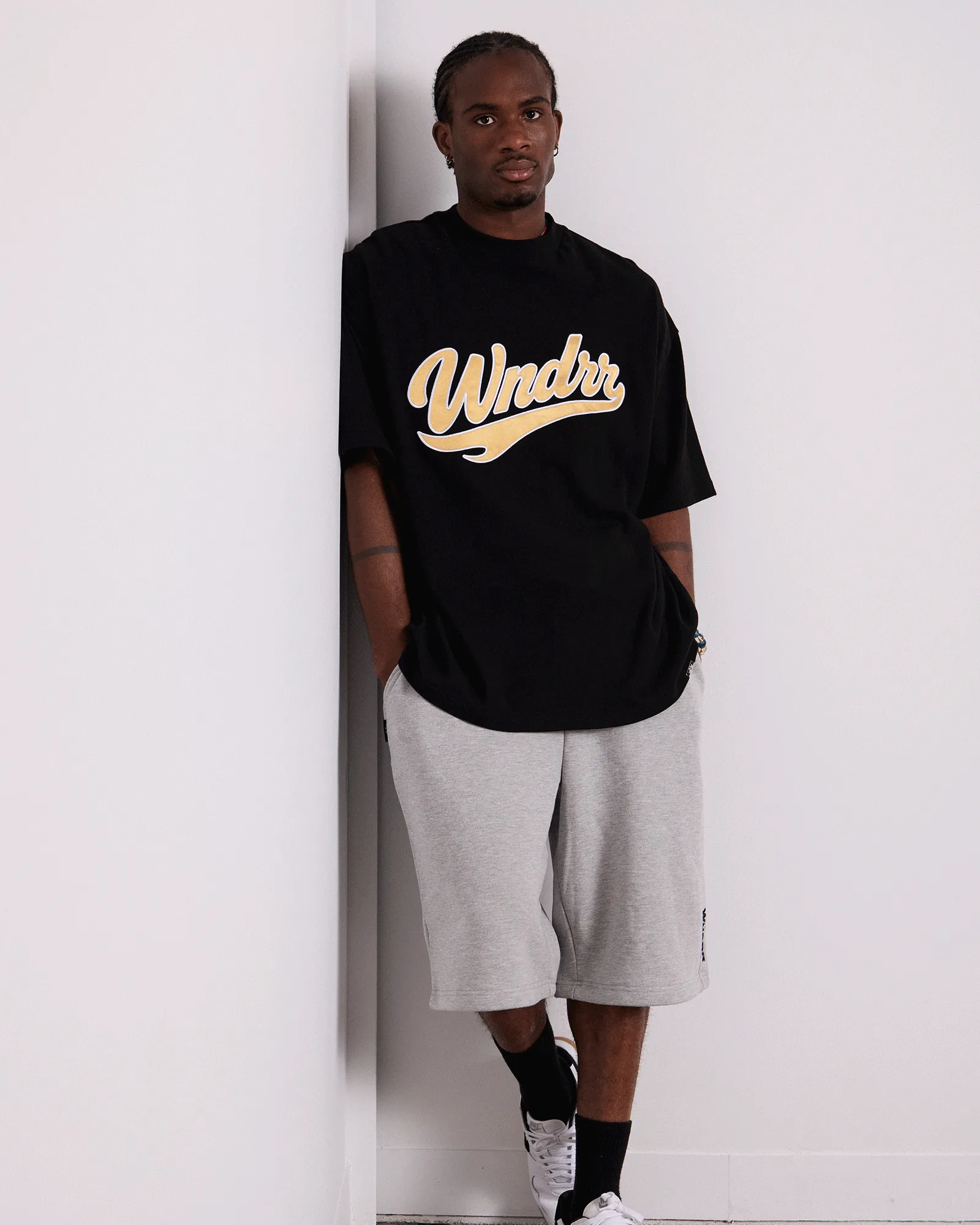 BRUSHBACK HEAVY WEIGHT TEE - BLACK sold by WNDRR product image thumbnail 4