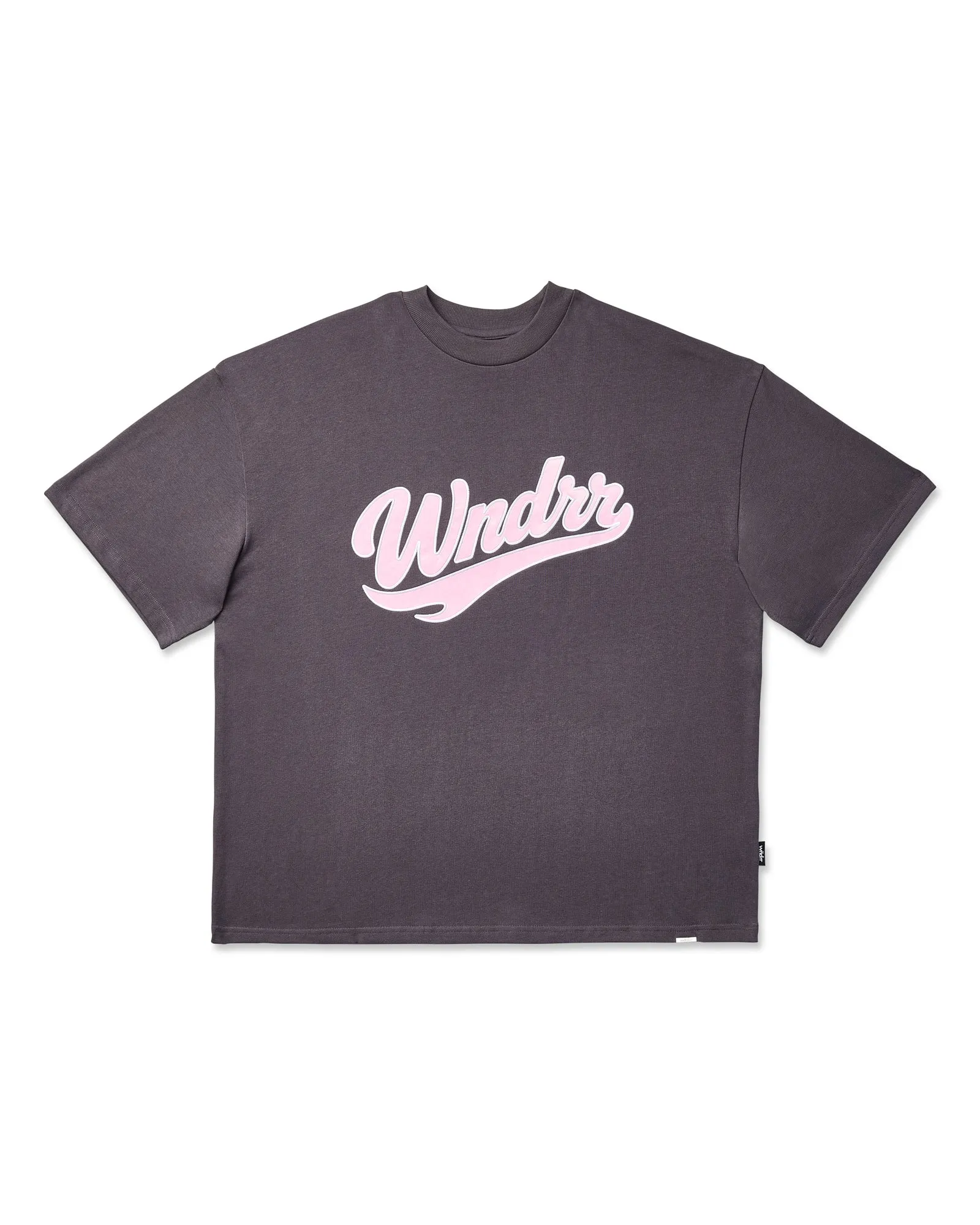 BRUSHBACK HEAVY WEIGHT TEE - CHARCOAL sold by WNDRR