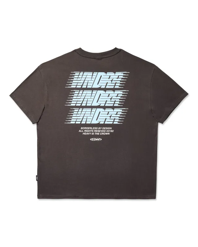 BORDERLESS BOX FIT TEE - FADED BLACK sold by WNDRR