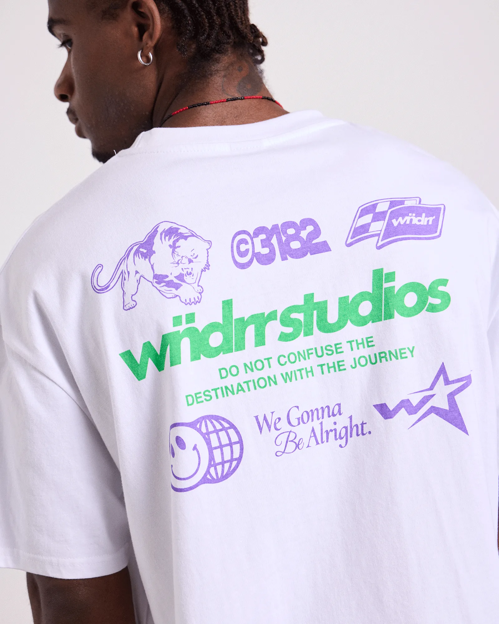 OVERSTEER BOX FIT TEE - WHITE sold by WNDRR product image thumbnail 2