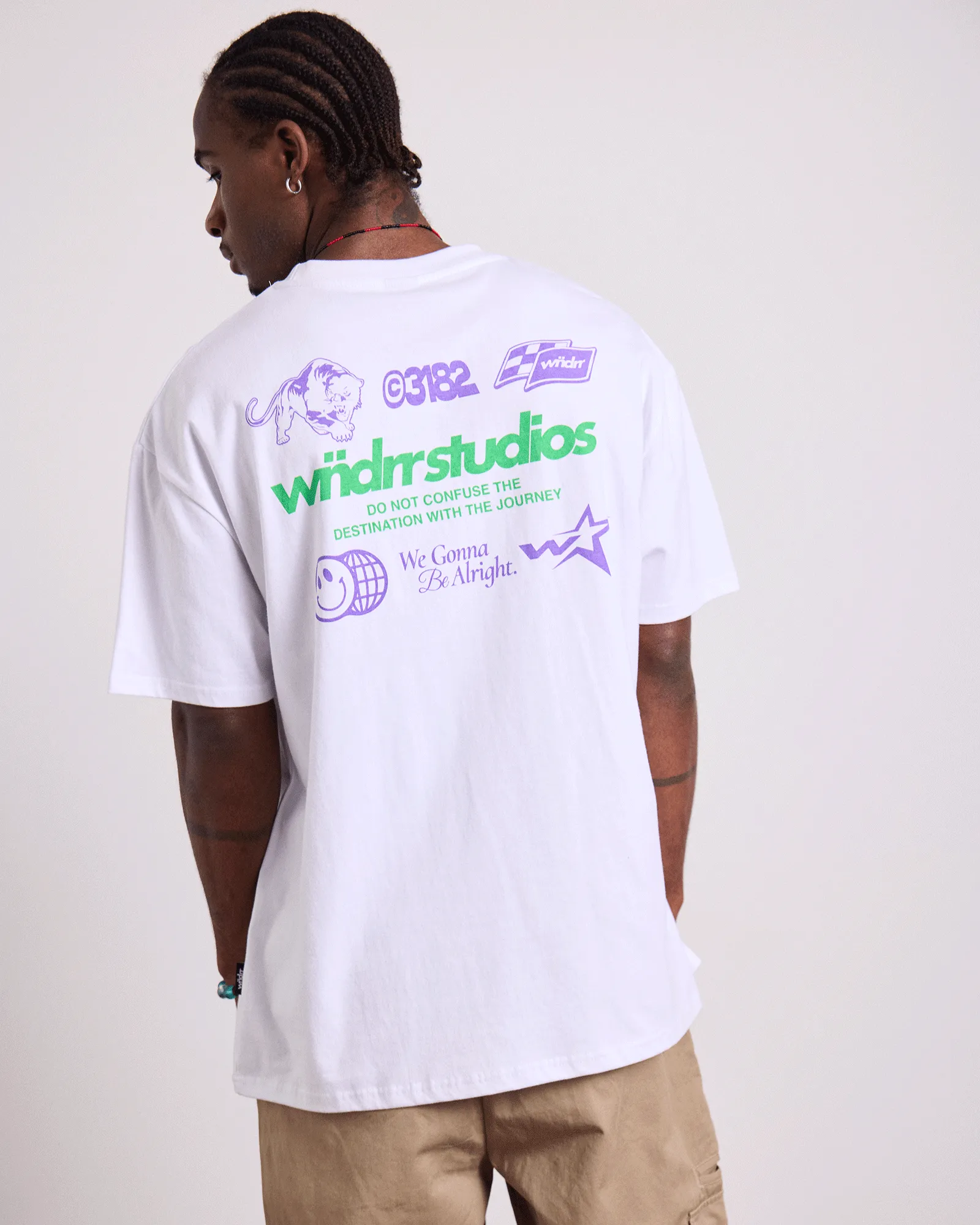 OVERSTEER BOX FIT TEE - WHITE sold by WNDRR product image thumbnail 5
