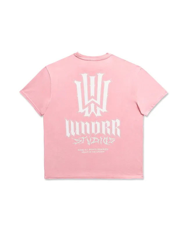 BLEACH BOX FIT TEE - WASHED PINK sold by WNDRR