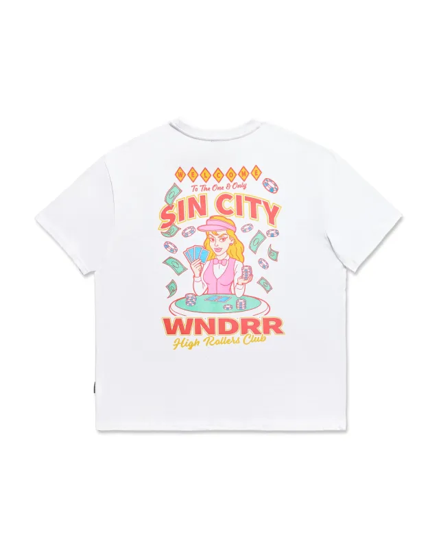 SIN CITY BOX FIT TEE - WHITE sold by WNDRR