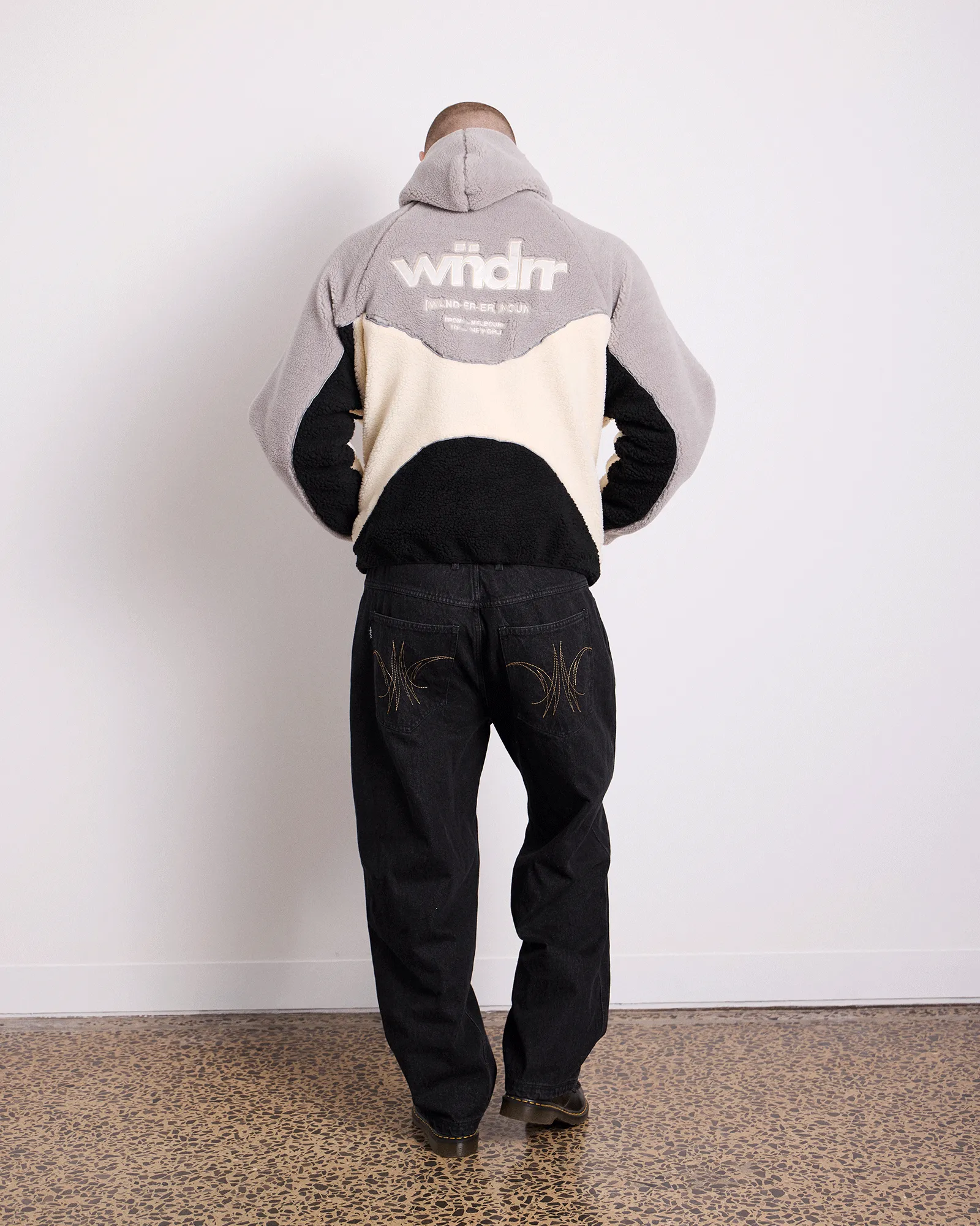 THE WORLD FLEECE JACKET - GREY/BLACK sold by WNDRR product image thumbnail 5