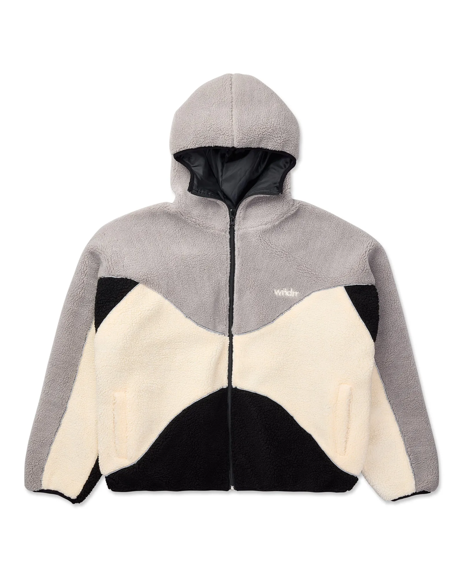 THE WORLD FLEECE JACKET - GREY/BLACK sold by WNDRR product image thumbnail 3