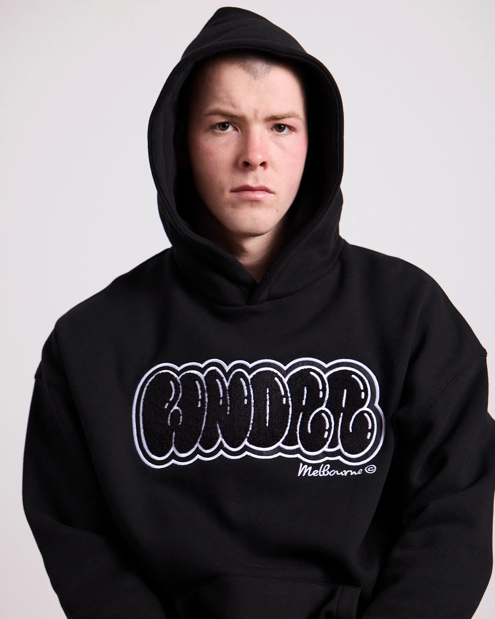 BLISSED HOOD SWEAT - BLACK/BLACK sold by WNDRR product image thumbnail 2