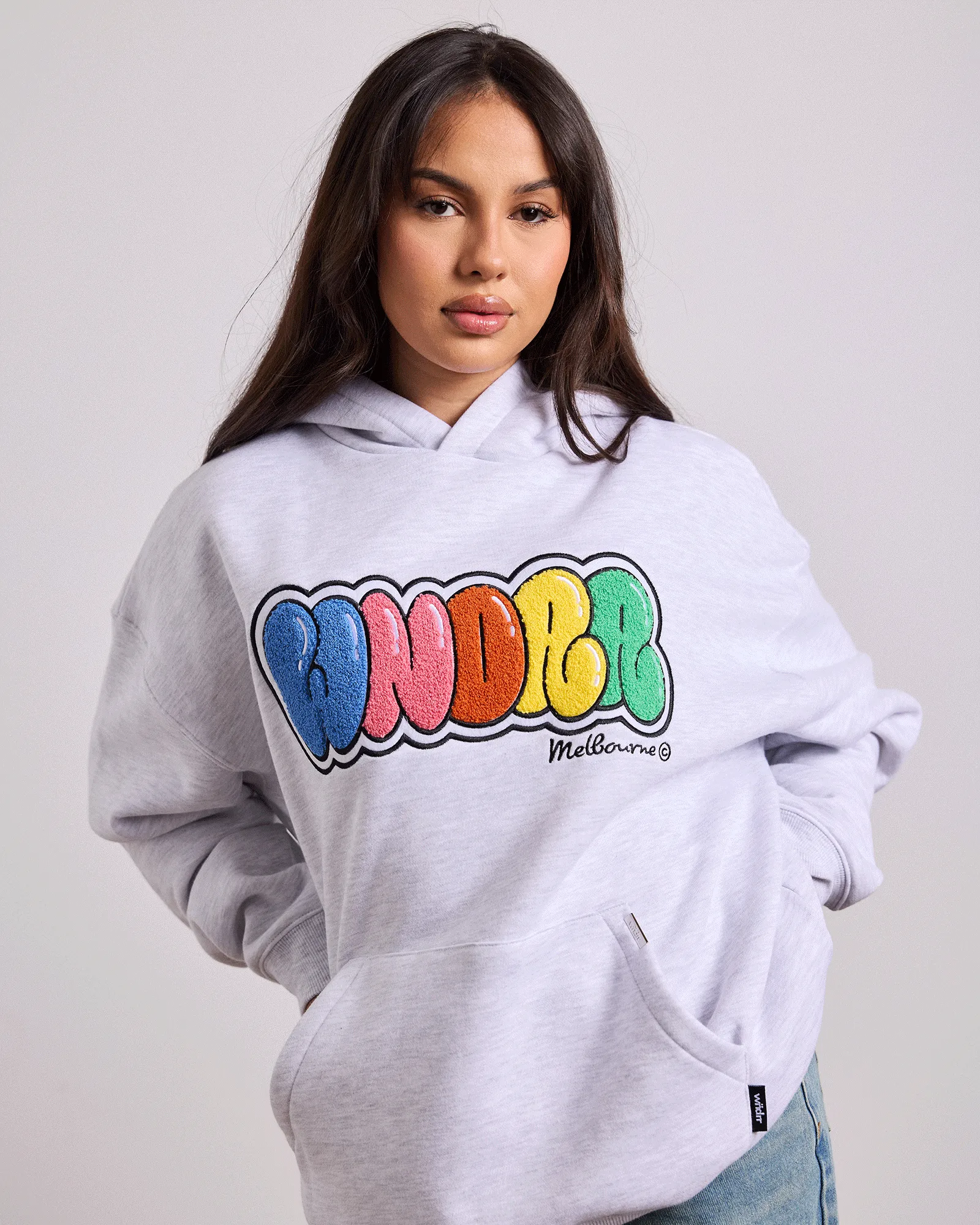 BLISSED HOOD SWEAT - WHITE MARLE sold by WNDRR product image thumbnail 5