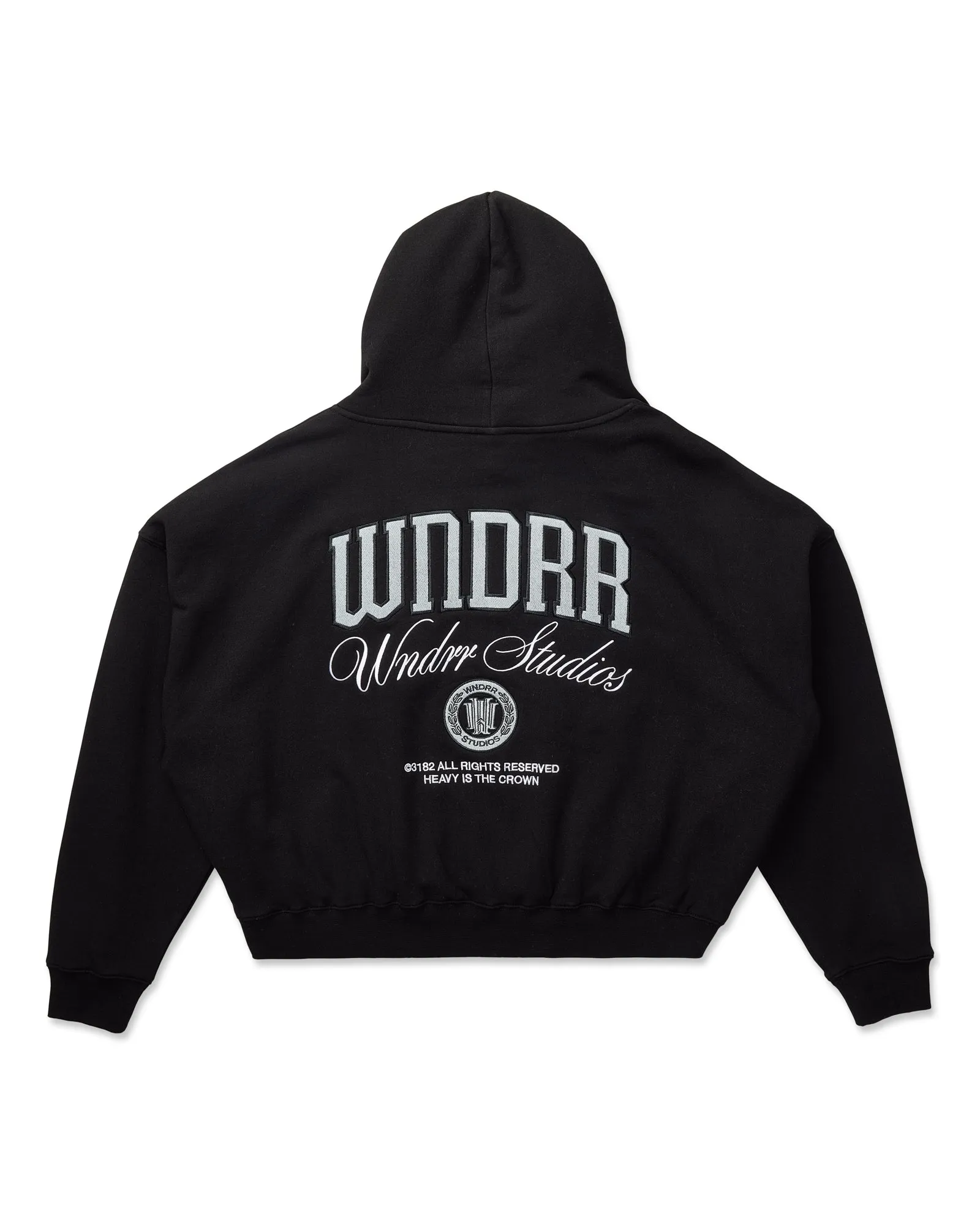 PAVILION CROPPED HOOD SWEAT - BLACK sold by WNDRR