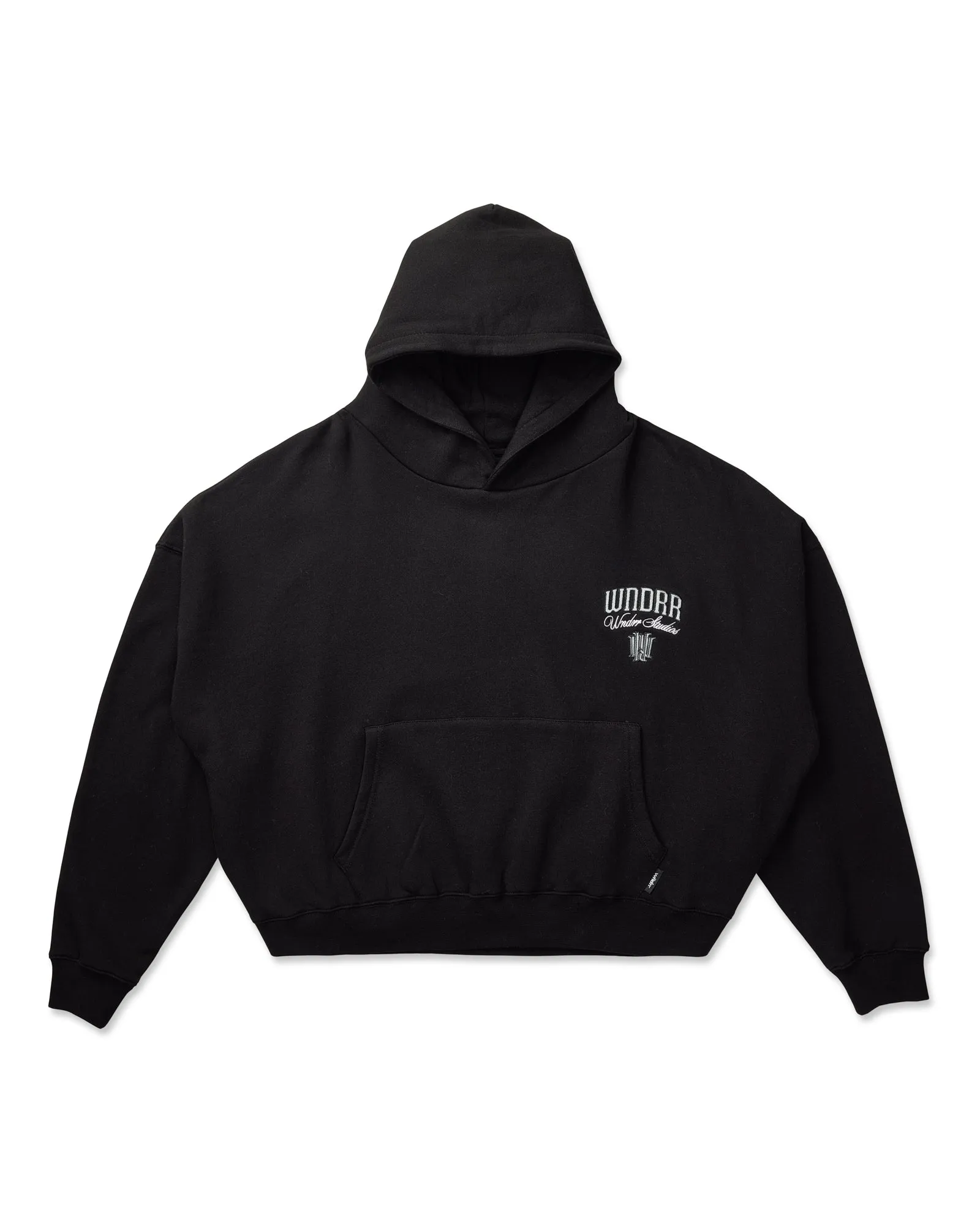 PAVILION CROPPED HOOD SWEAT - BLACK sold by WNDRR product image thumbnail 3