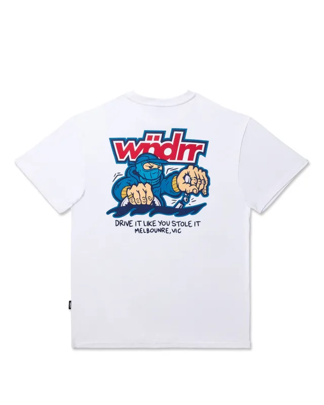 RIPSHIFT BOX FIT TEE - WHITE sold by WNDRR
