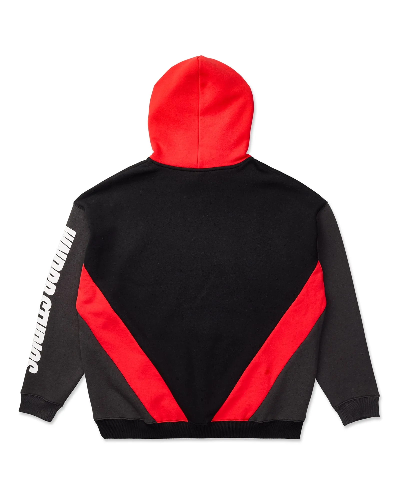 DRIFT PANEL HOOD SWEAT - BLACK/RED sold by WNDRR product image thumbnail 3