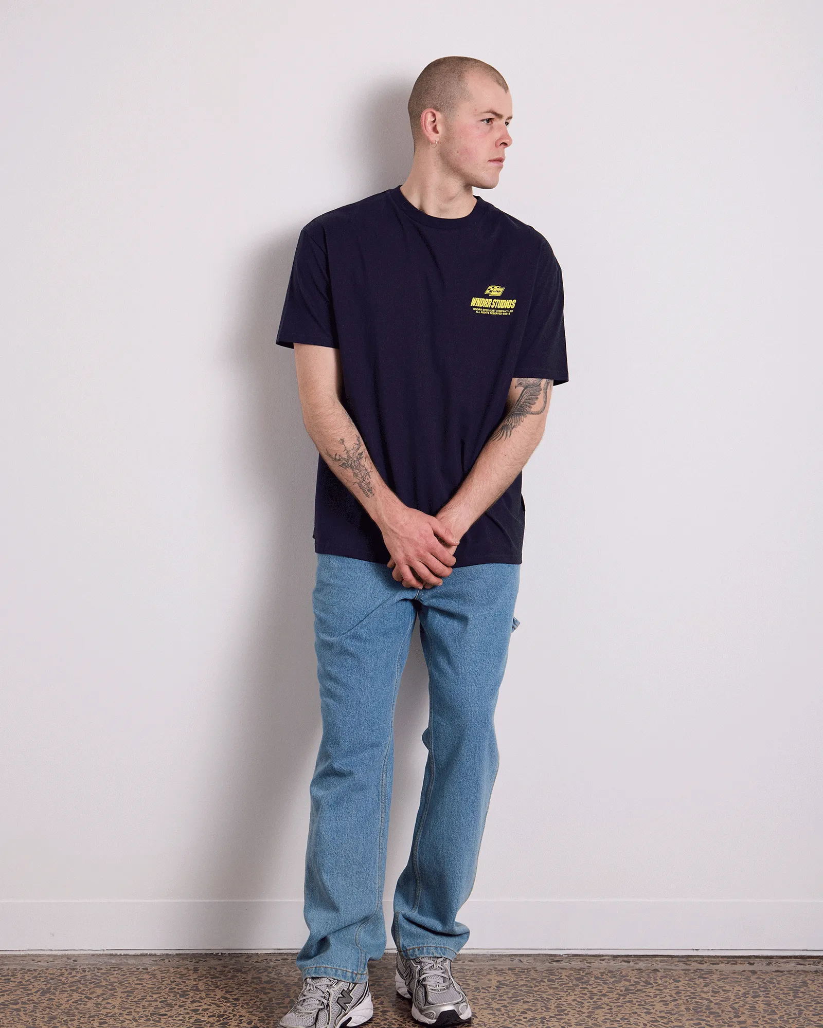 APEX BOX FIT TEE - NAVY sold by WNDRR product image thumbnail 5