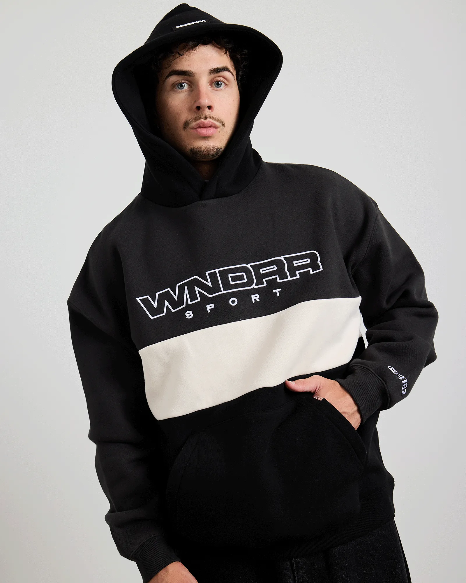 STARTER PANEL HOOD SWEAT - BLACK sold by WNDRR product image thumbnail 2