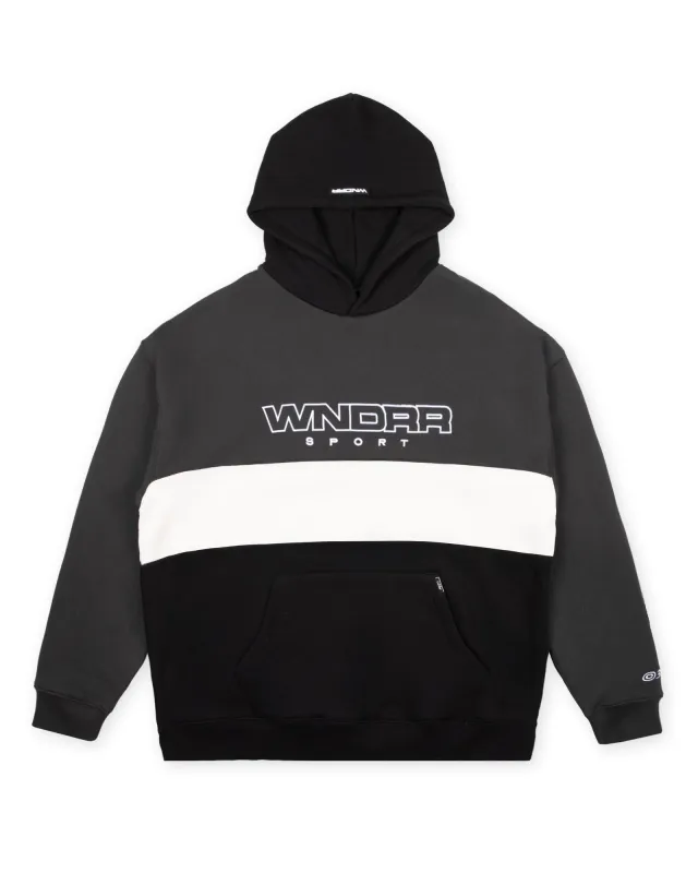 STARTER PANEL HOOD SWEAT - BLACK sold by WNDRR