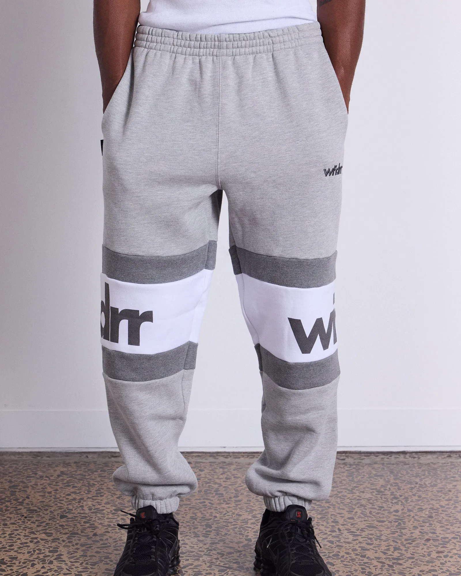 JUNCTION BAGGY TRACKPANT - GREY MARLE sold by WNDRR product image thumbnail 4
