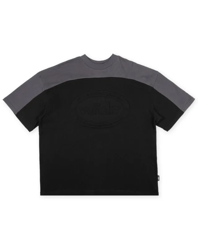 CREDIT PANEL HEAVY WEIGHT TEE - BLACK sold by WNDRR
