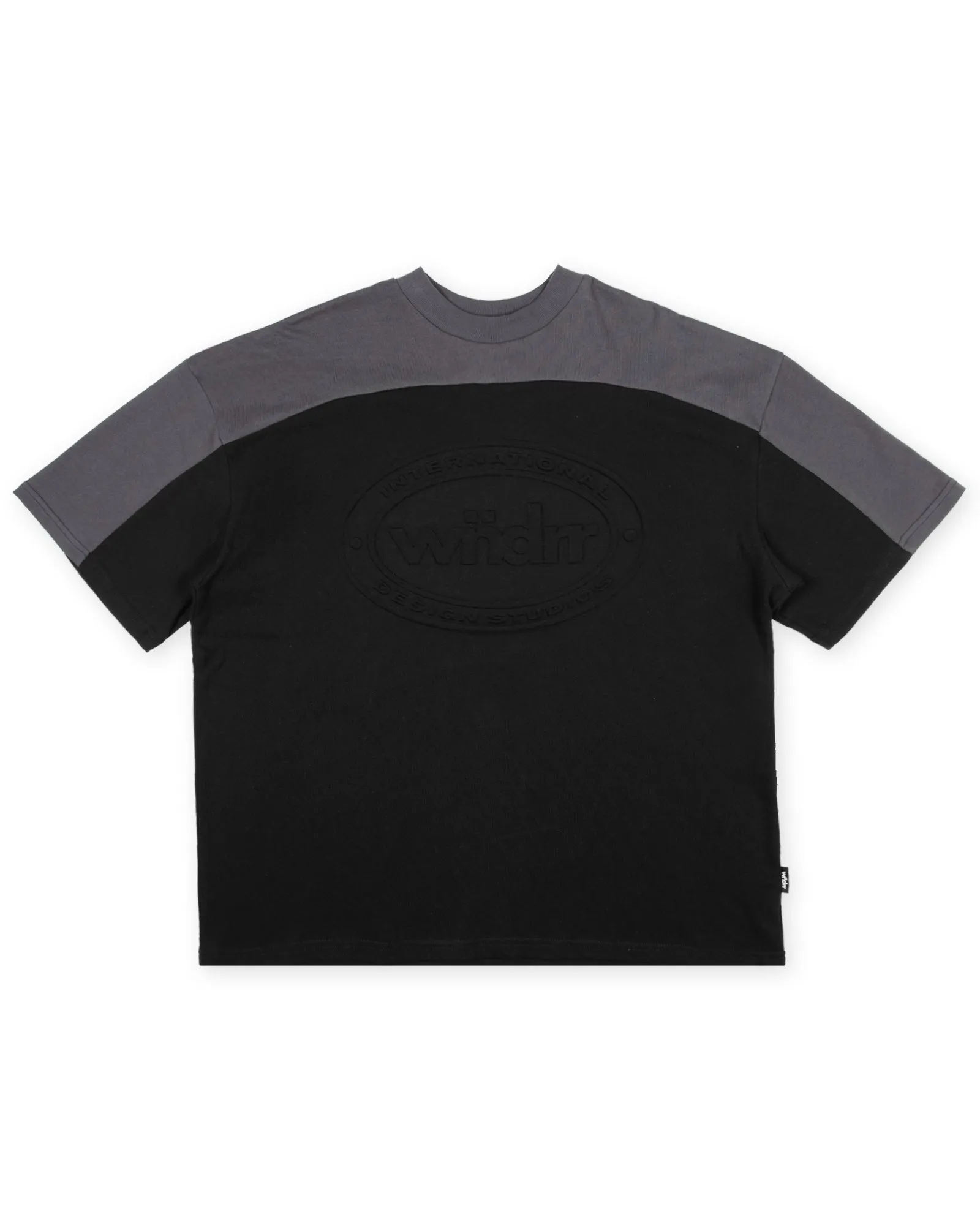 CREDIT PANEL HEAVY WEIGHT TEE - BLACK sold by WNDRR