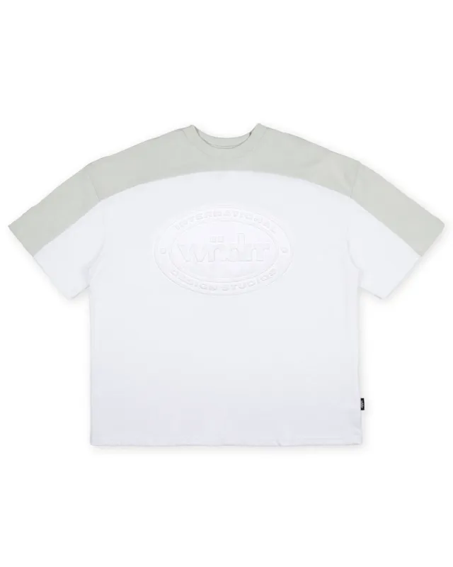 CREDIT PANEL HEAVY WEIGHT TEE - WHITE made by End