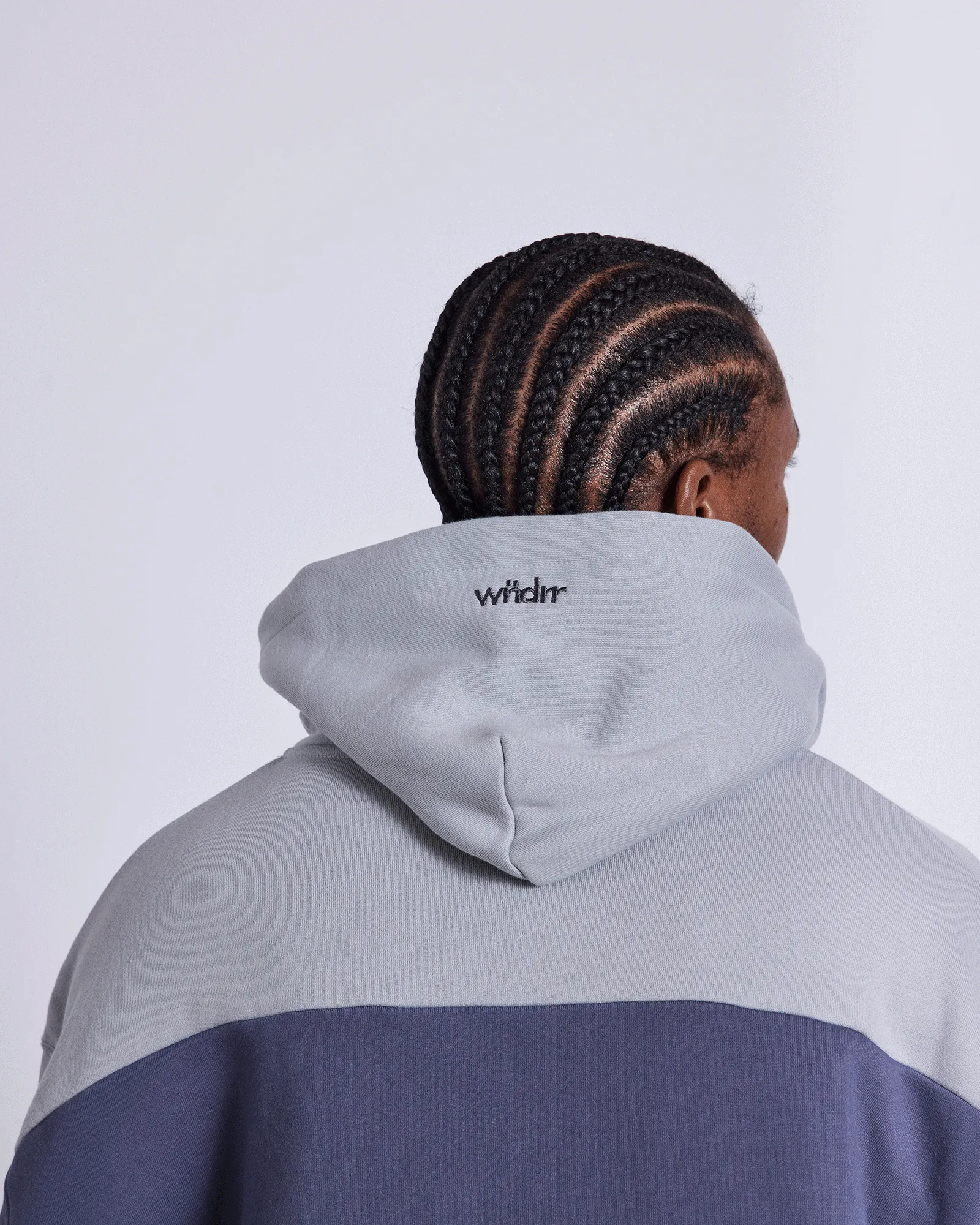 PRIMER PANEL HOOD SWEAT - GREY/FADED BLACK sold by WNDRR product image thumbnail 5