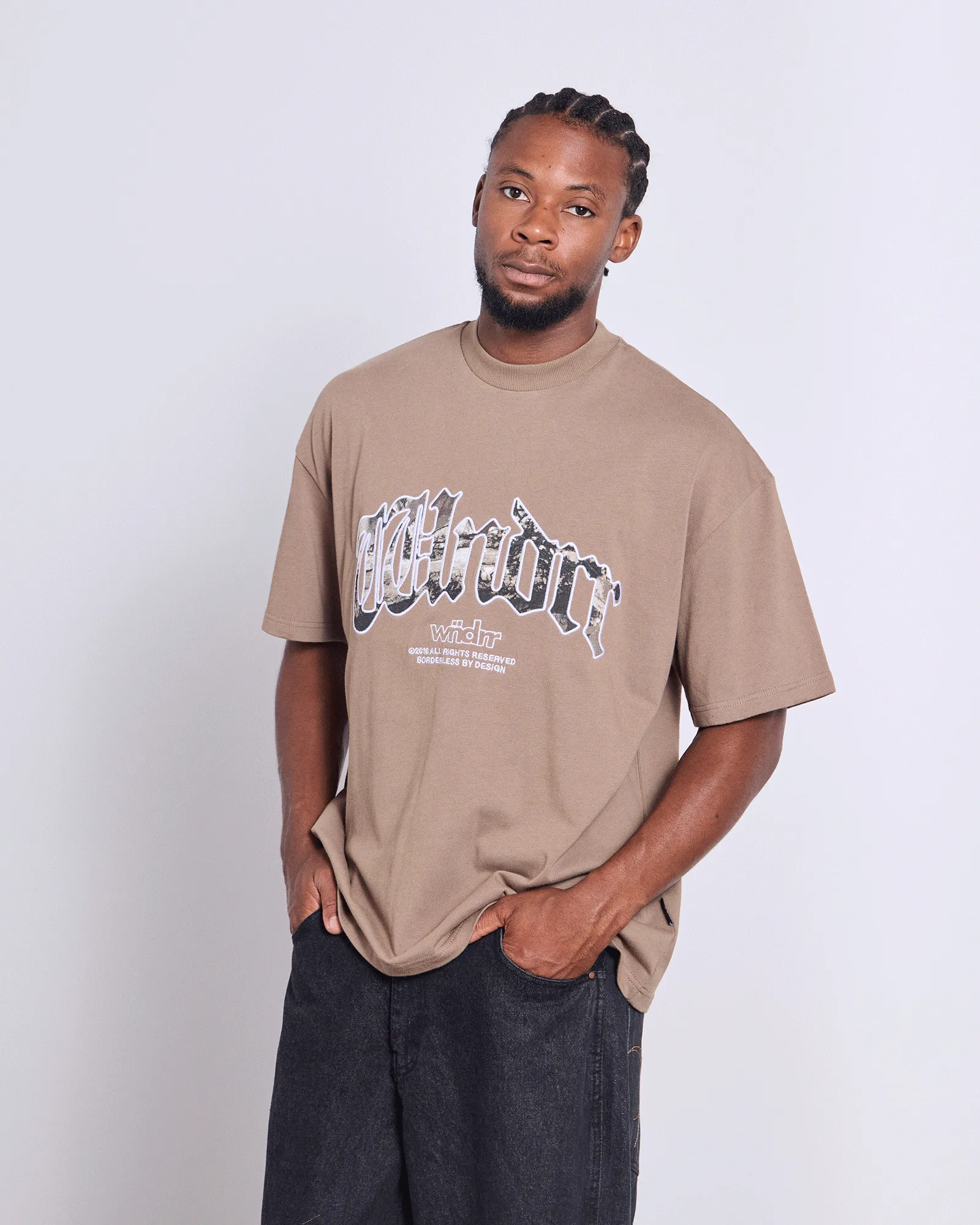 ROGUE HEAVY WEIGHT TEE - TAUPE sold by WNDRR product image thumbnail 2