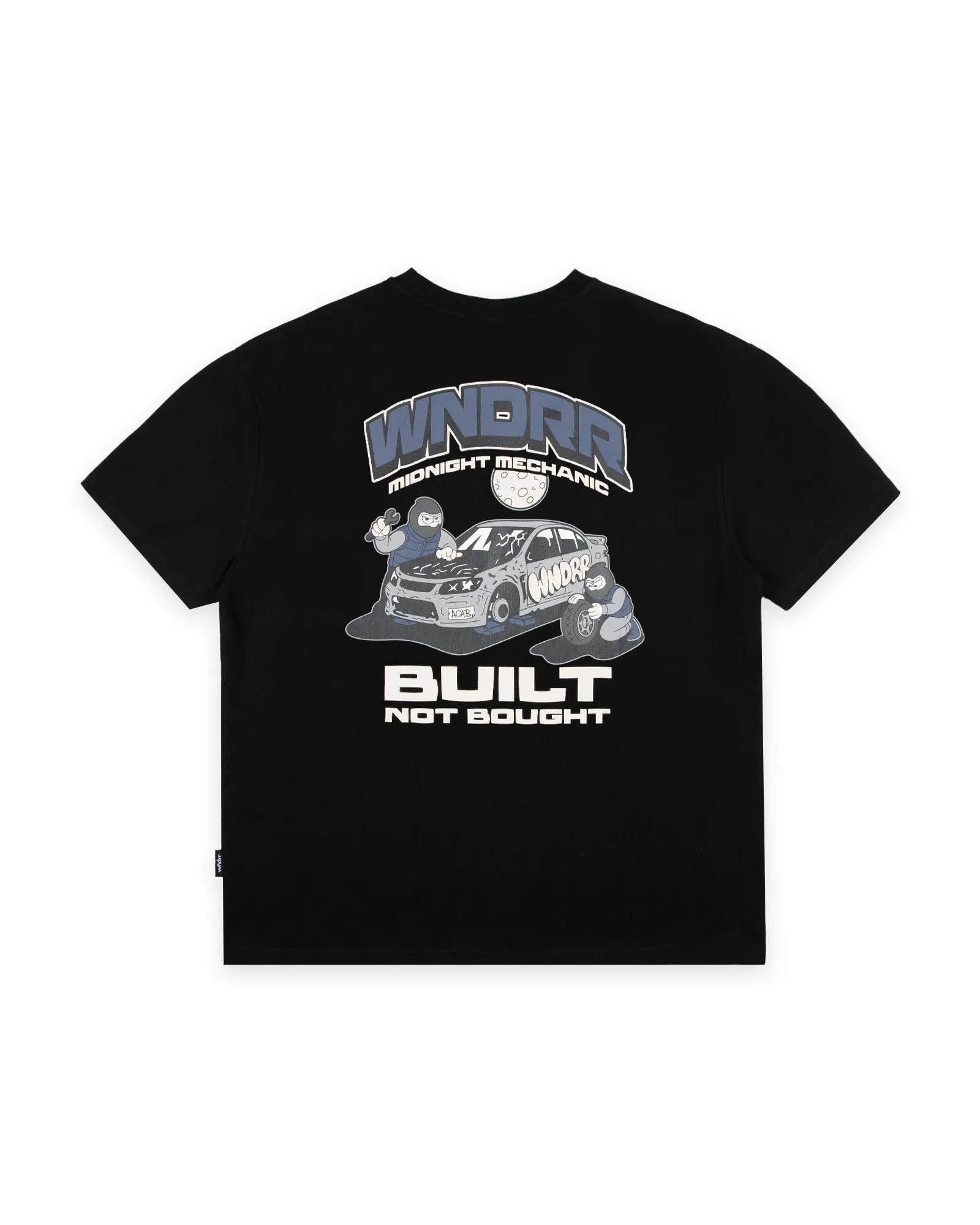 BUILT BOX FIT TEE - BLACK sold by WNDRR