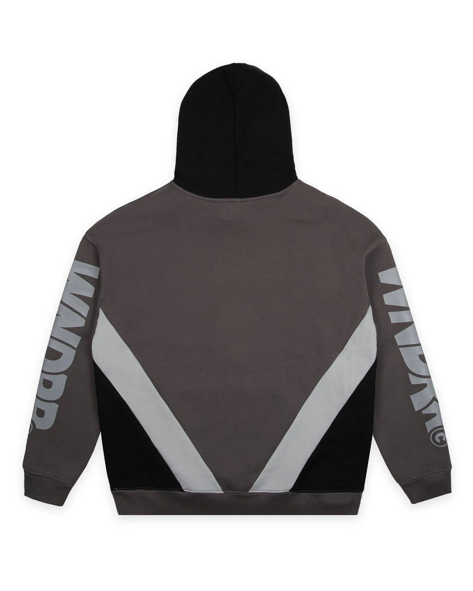 PRIVACY PANEL HOOD SWEAT - GREY/BLACK sold by WNDRR product image thumbnail 3