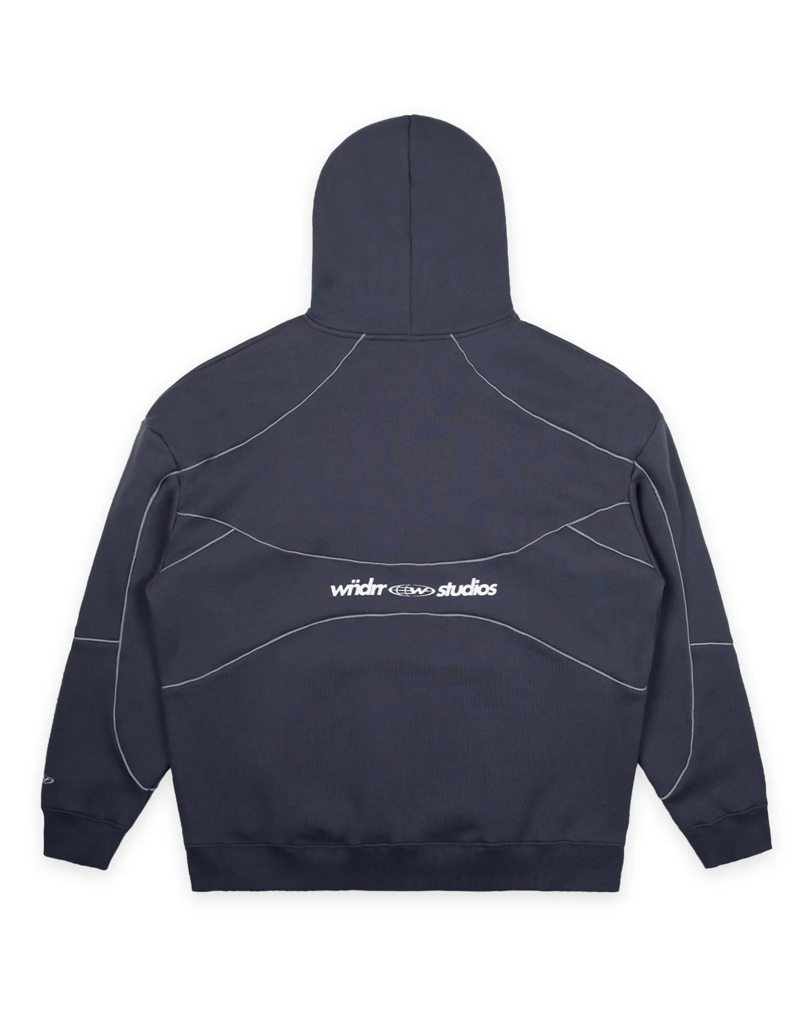 GLOBE PANEL HOOD SWEAT - STORM BLUE sold by WNDRR product image thumbnail 3