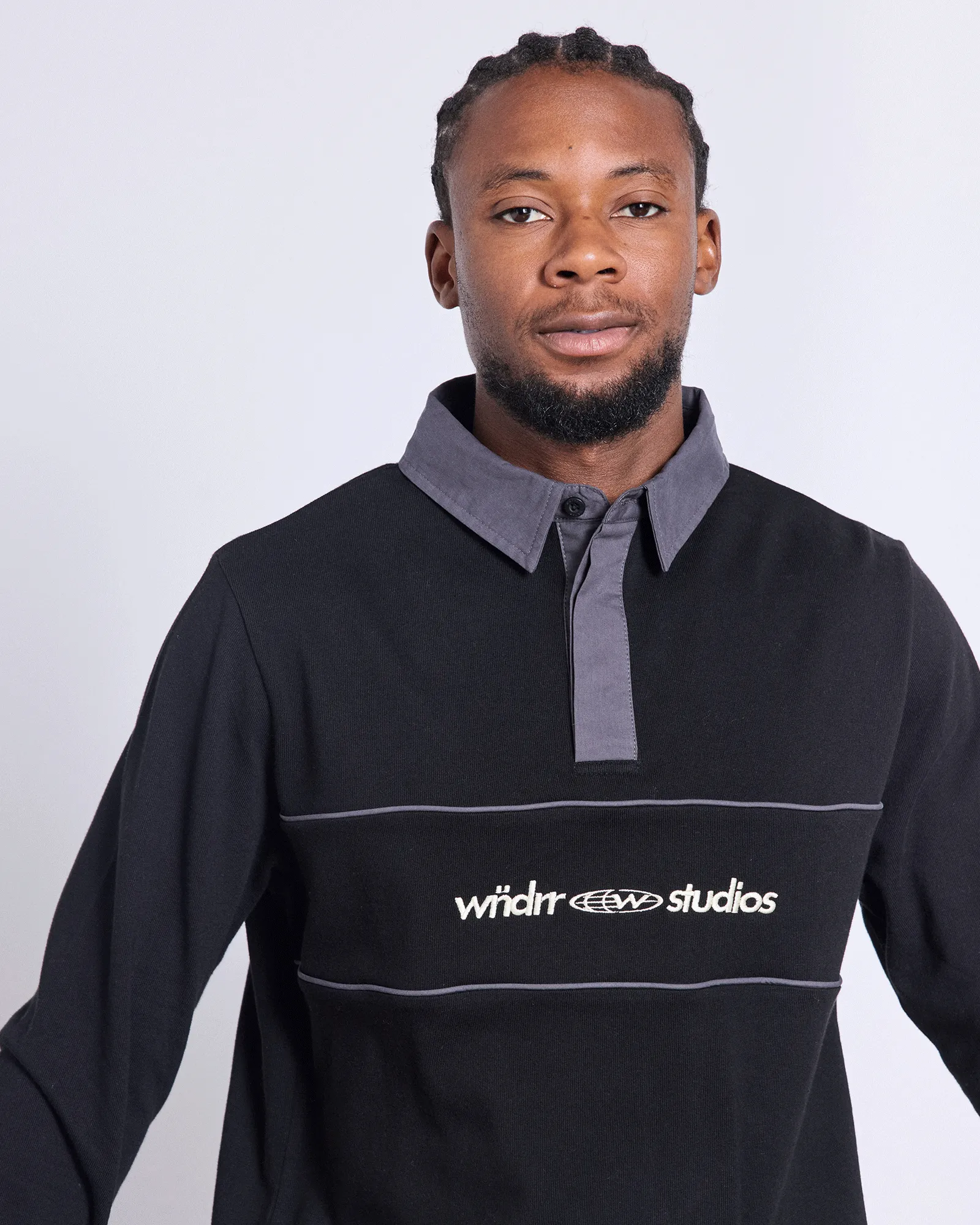 GLOBE RUGBY POLO - BLACK sold by WNDRR product image thumbnail 2