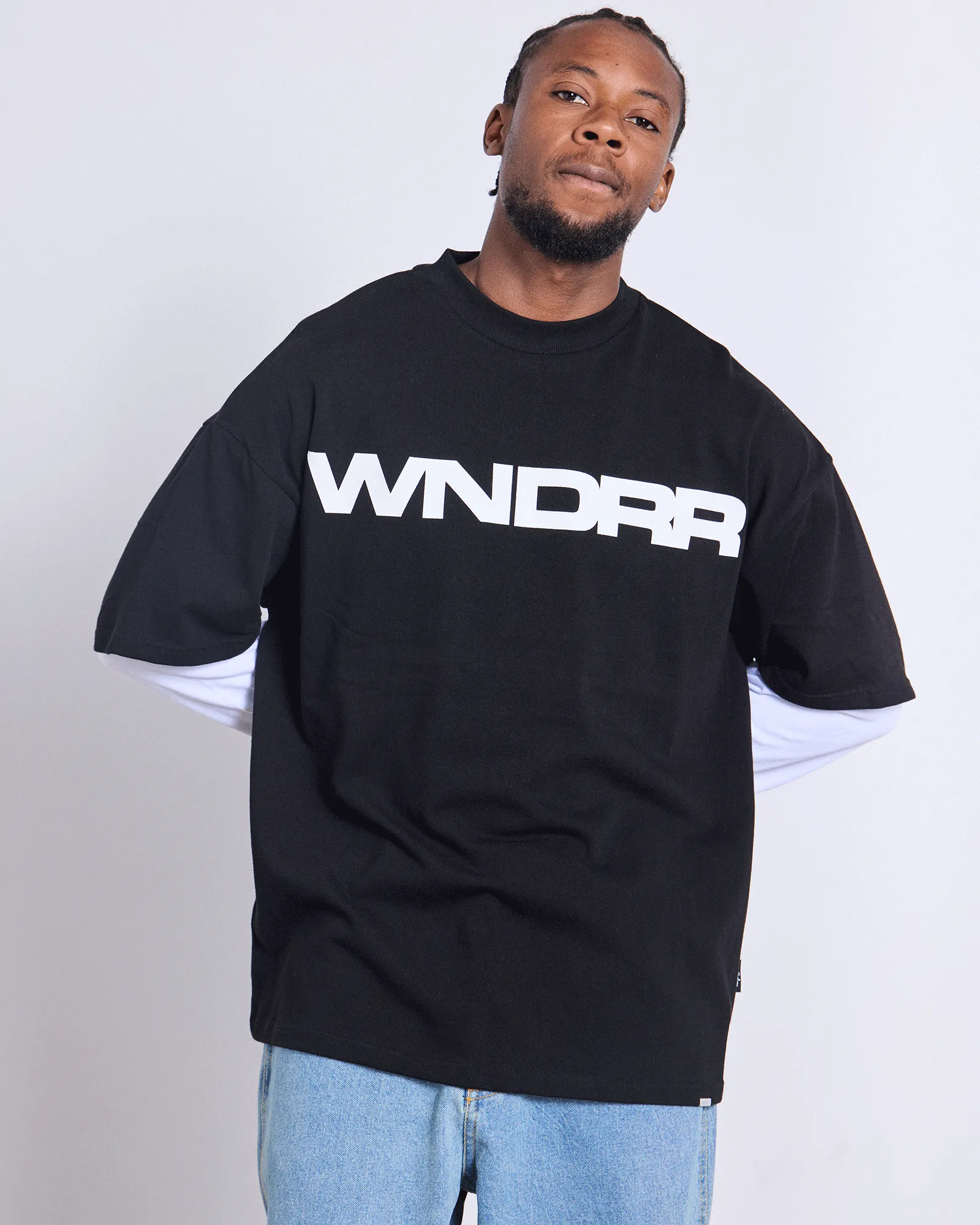 MOTIF LAYERED L/S TEE - BLACK sold by WNDRR product image thumbnail 5