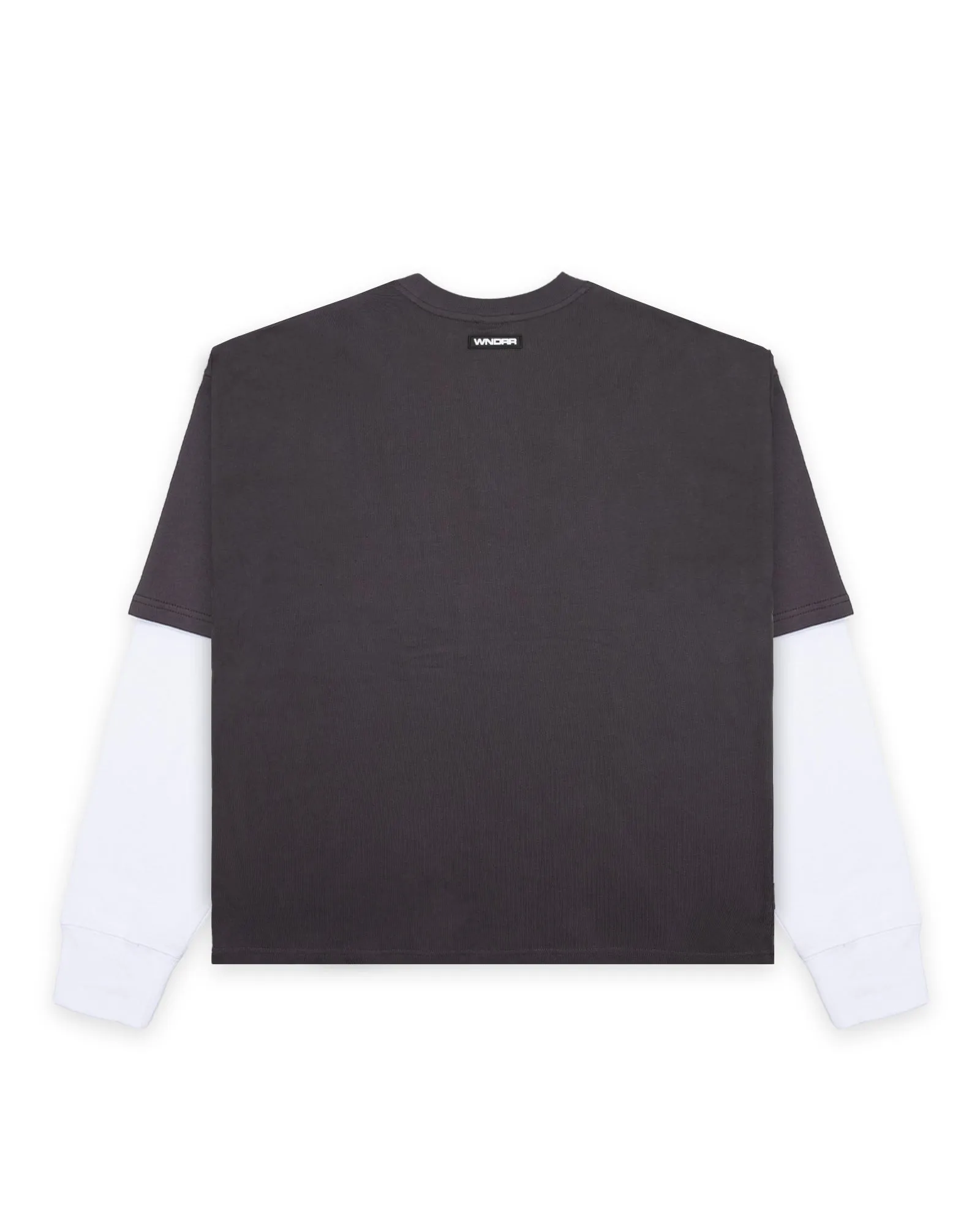 MOTIF LAYERED L/S TEE - CHARCOAL sold by WNDRR product image thumbnail 3