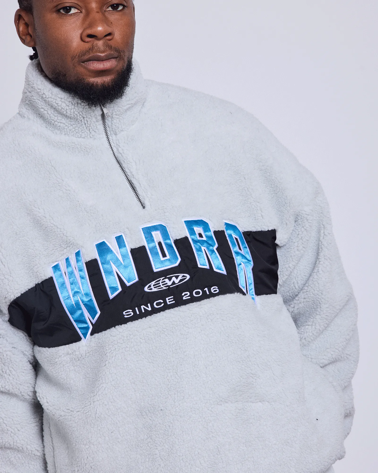 HASHI 1/4 ZIP SHERPA FLEECE - OYSTER sold by WNDRR product image thumbnail 4