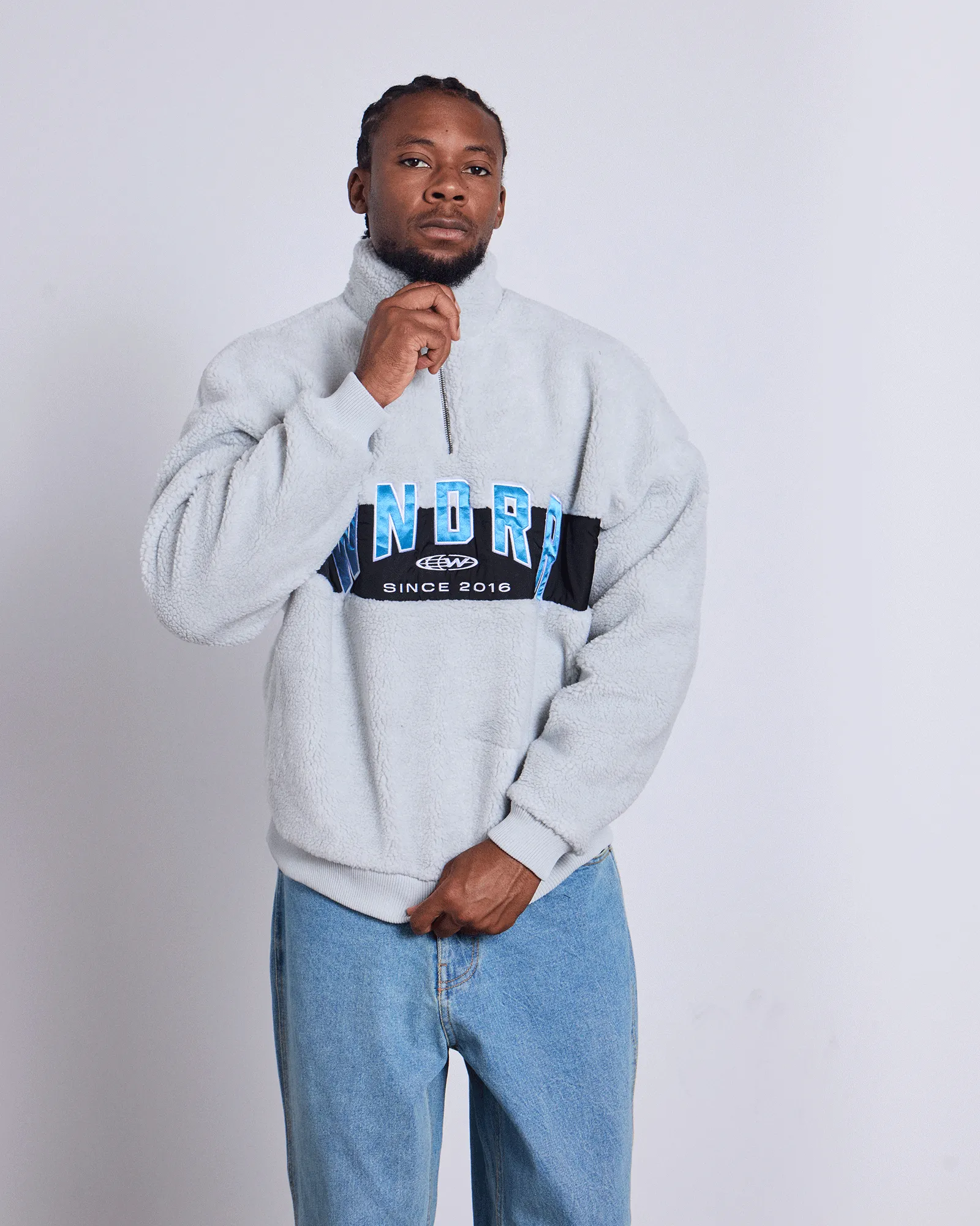 HASHI 1/4 ZIP SHERPA FLEECE - OYSTER sold by WNDRR product image thumbnail 5