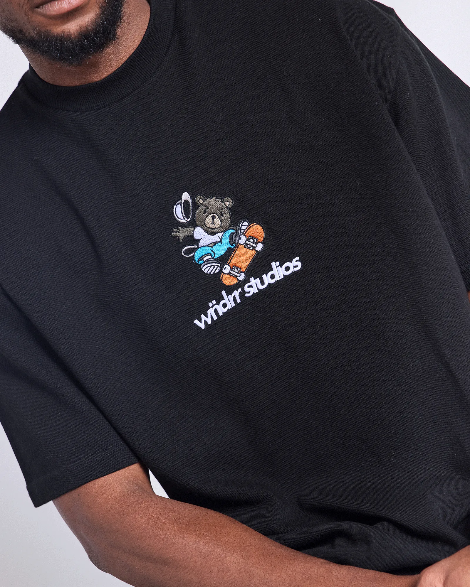 SK8 HEAVY WEIGHT TEE - BLACK sold by WNDRR product image thumbnail 4