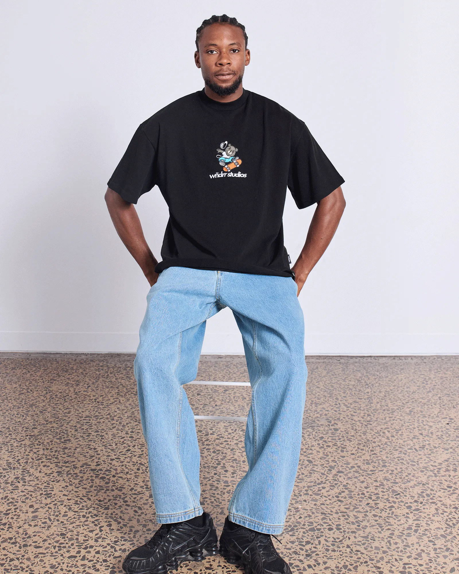 SK8 HEAVY WEIGHT TEE - BLACK sold by WNDRR product image thumbnail 5