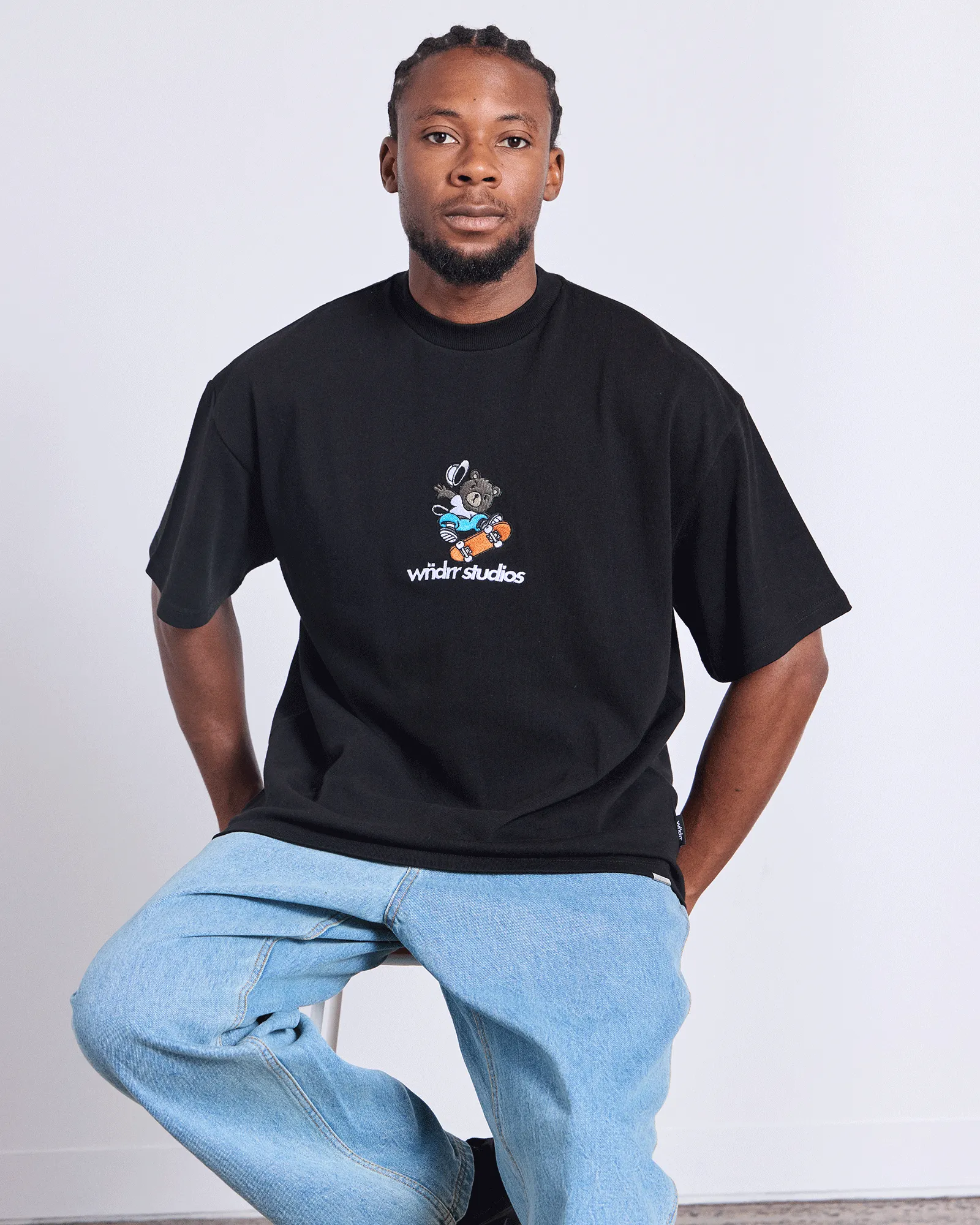 SK8 HEAVY WEIGHT TEE - BLACK sold by WNDRR product image thumbnail 2