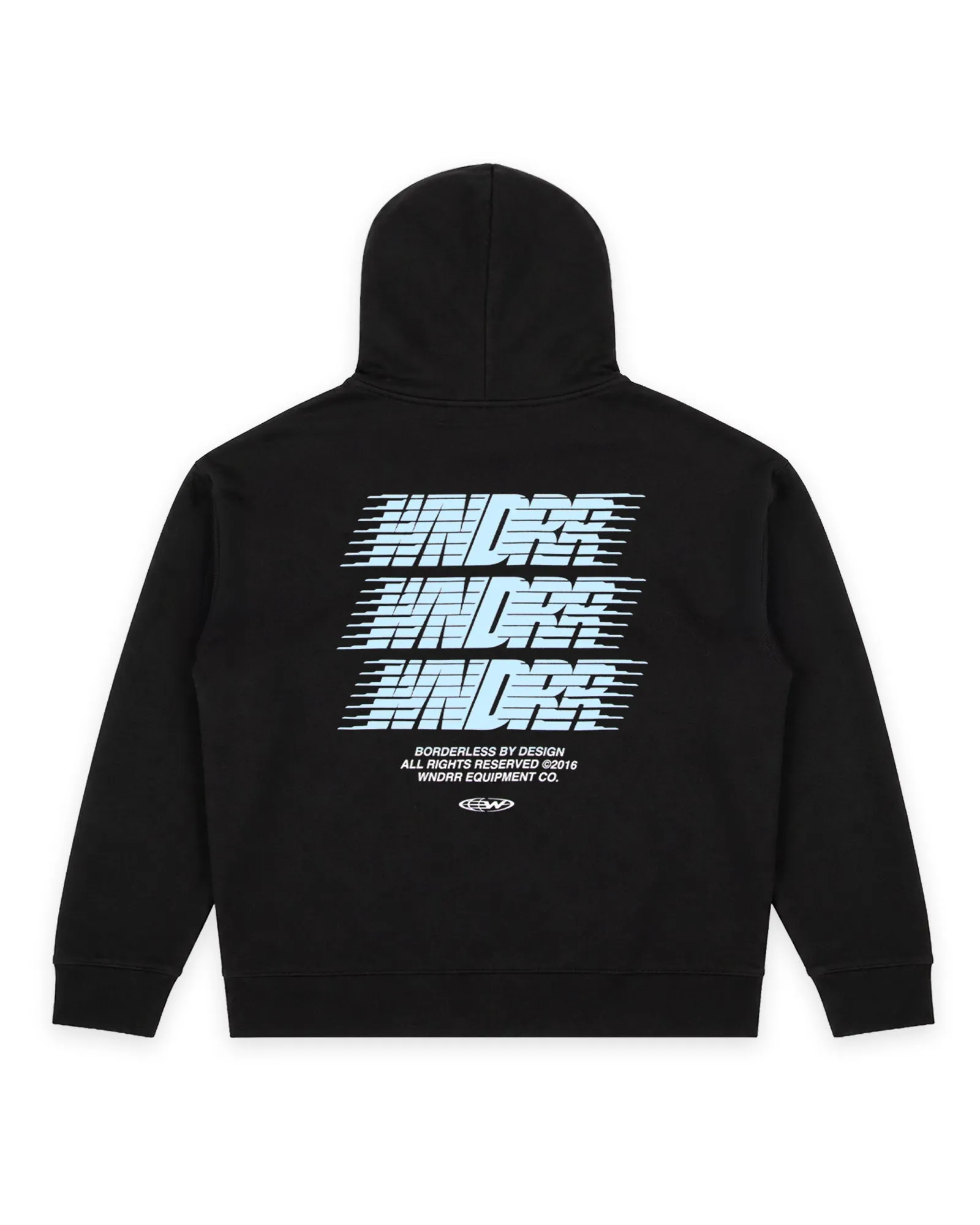 BORDERLESS HOOD SWEAT - BLACK sold by WNDRR