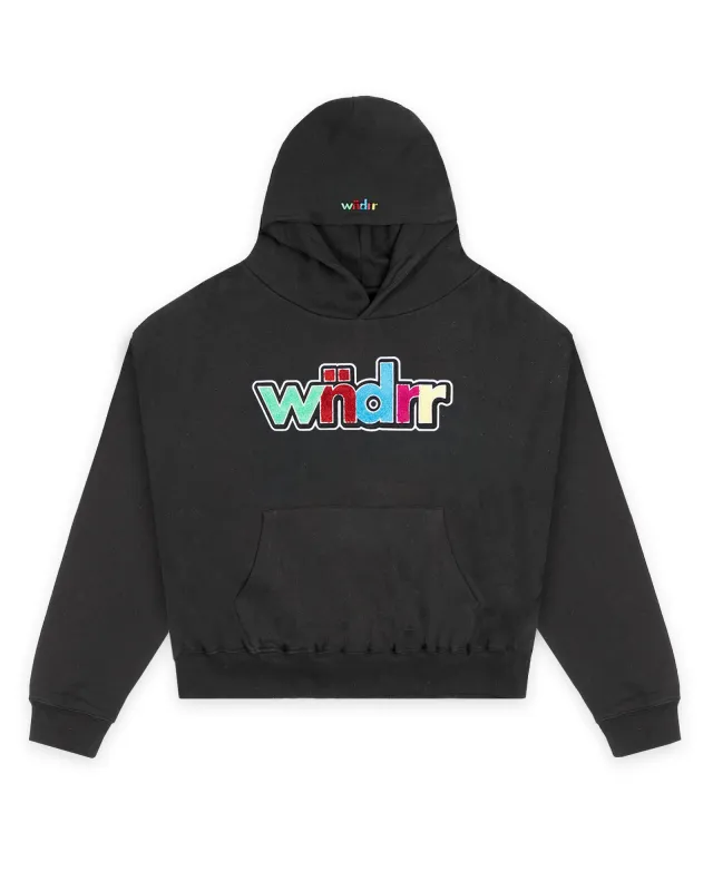 TINT BOX FIT HOOD SWEAT - FADED BLACK made by WNDRR