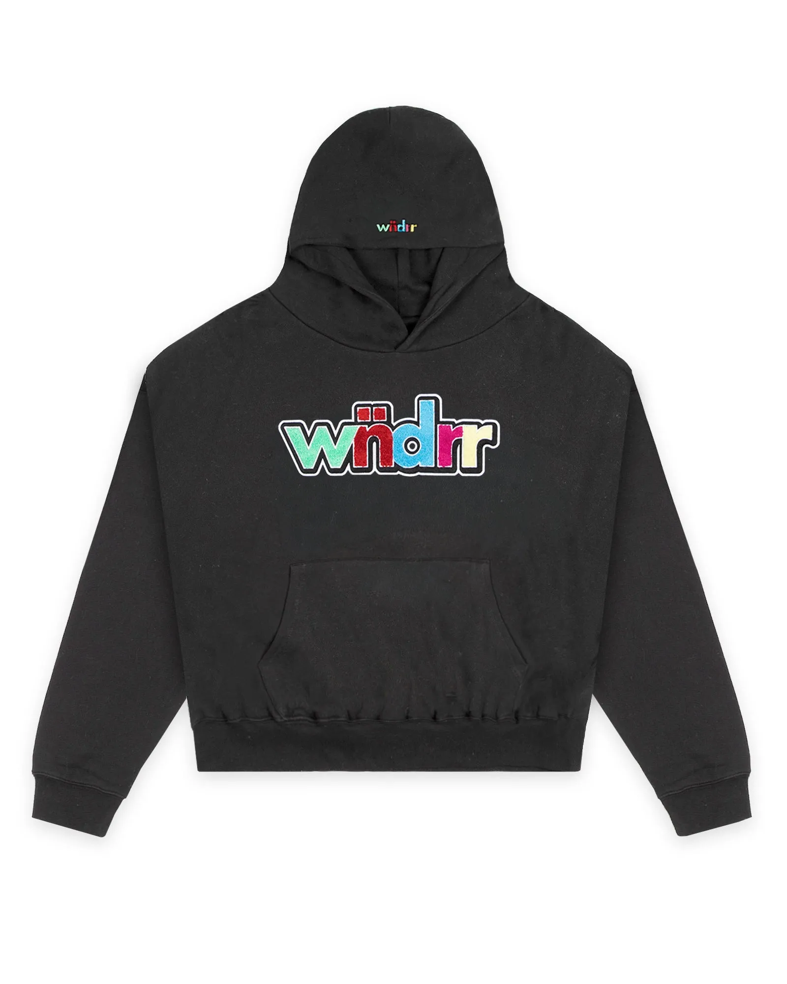 TINT BOX FIT HOOD SWEAT - FADED BLACK sold by WNDRR