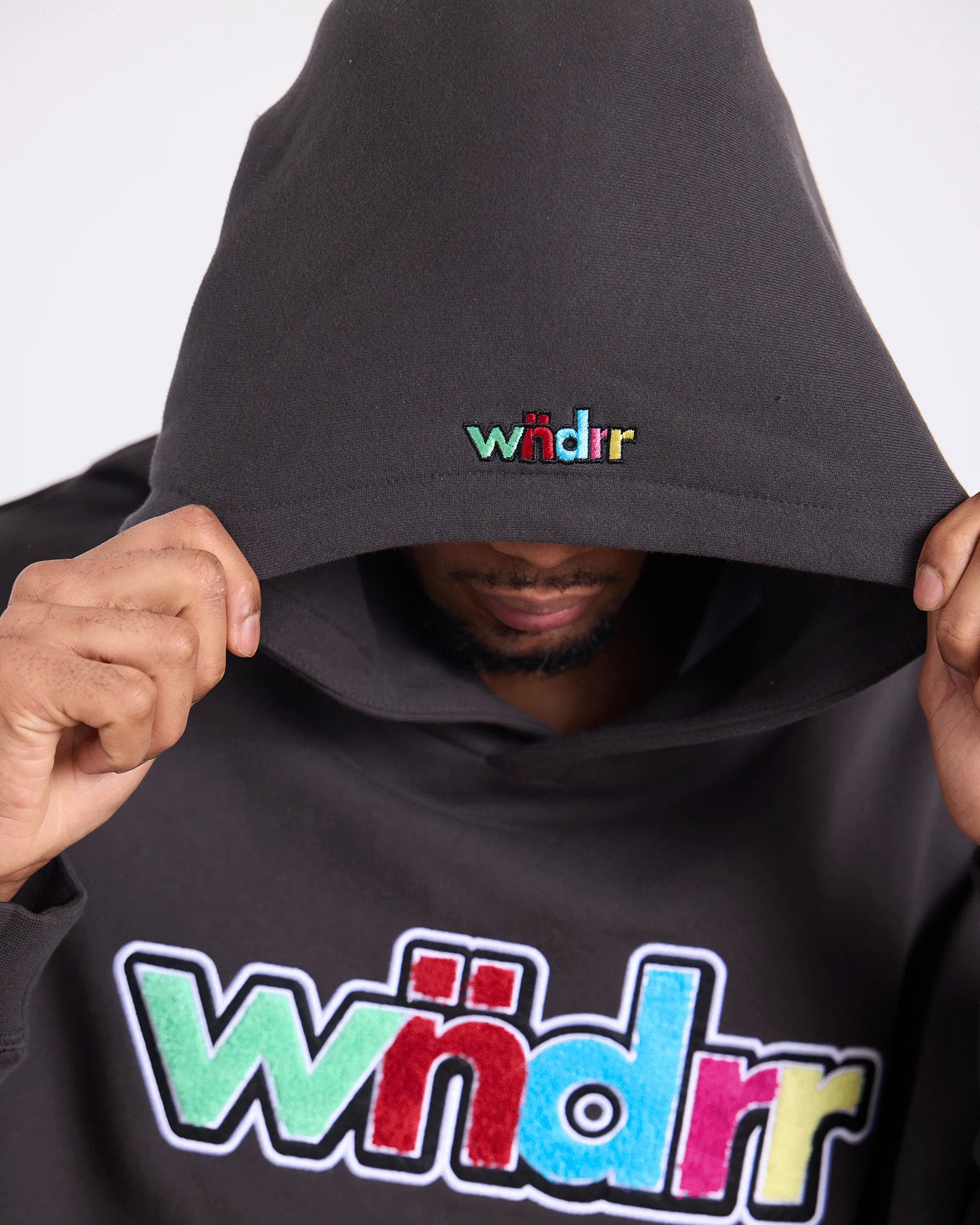 TINT BOX FIT HOOD SWEAT - FADED BLACK sold by WNDRR product image thumbnail 4