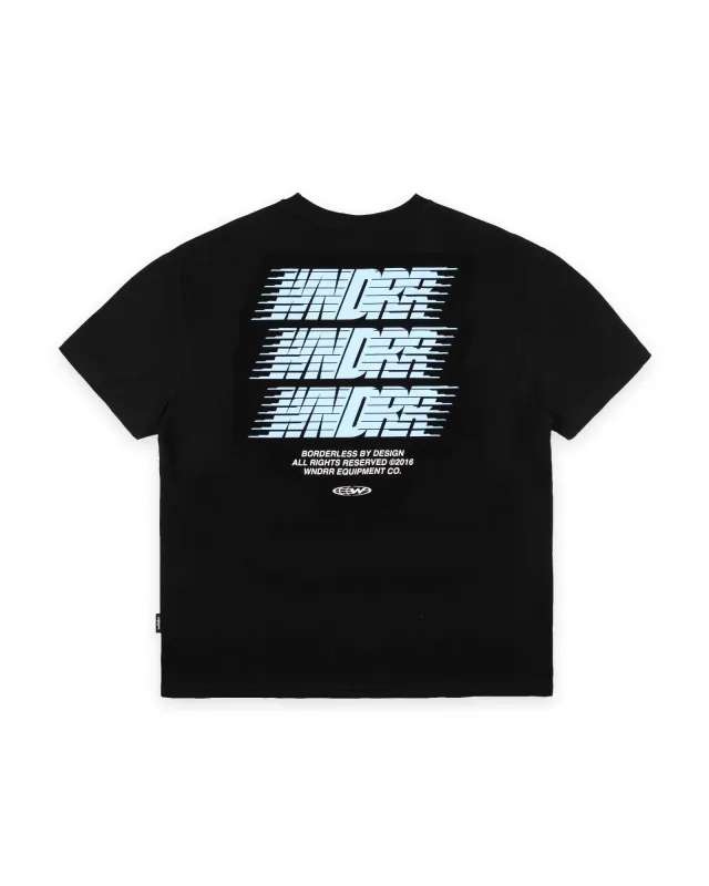 BORDERLESS BOX FIT TEE - BLACK made by WNDRR